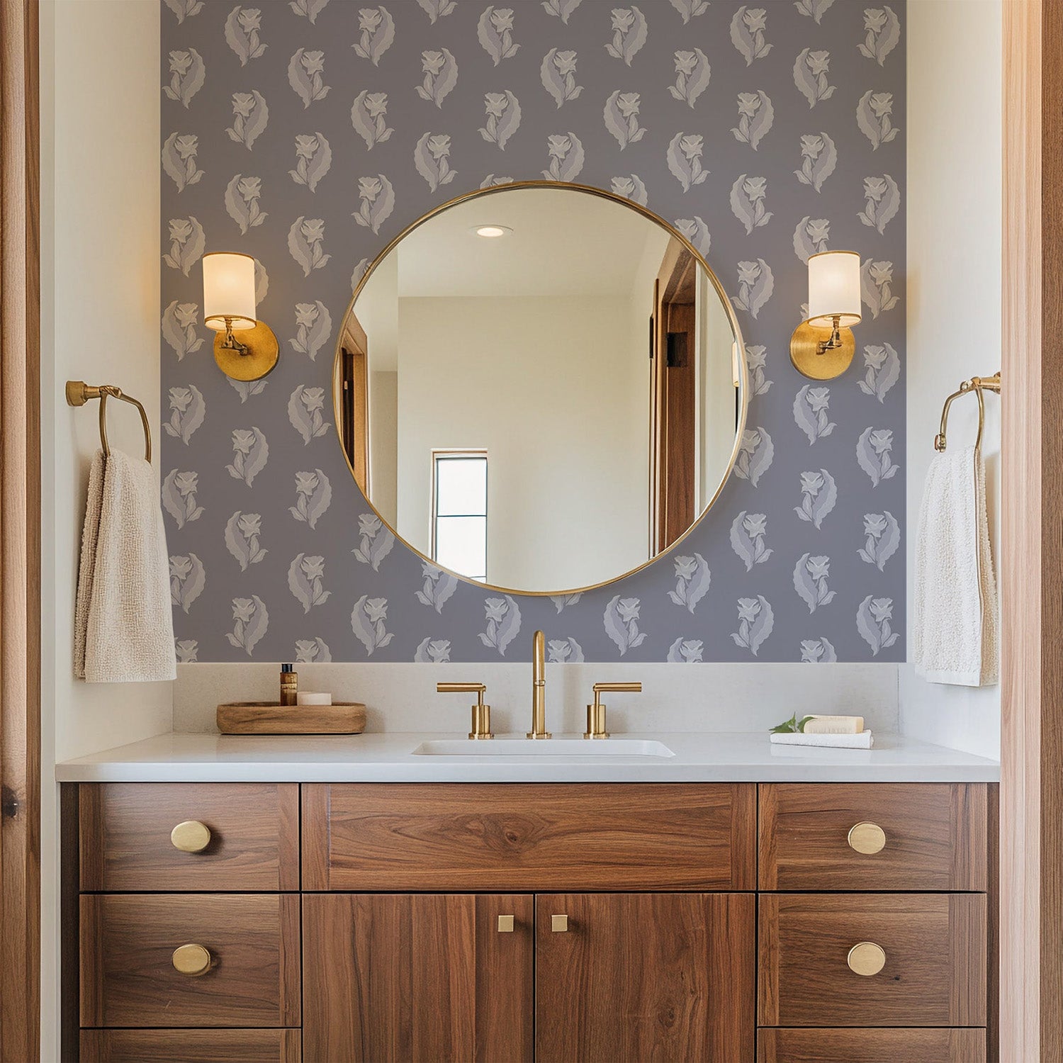 Mitchell Black Morning Glory Wallpaper