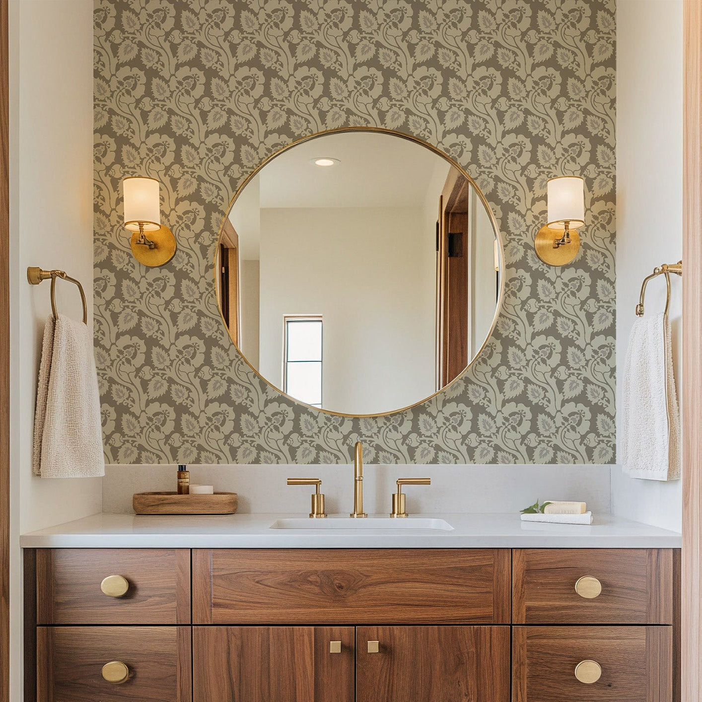 Mitchell Black Paisley Briar Wallpaper