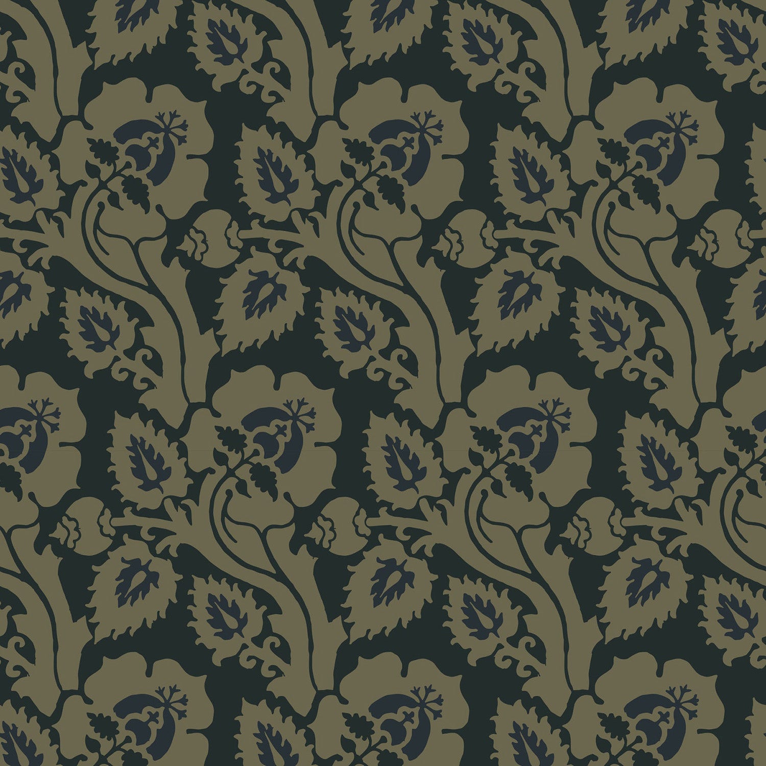 Mitchell Black Paisley Briar Wallpaper