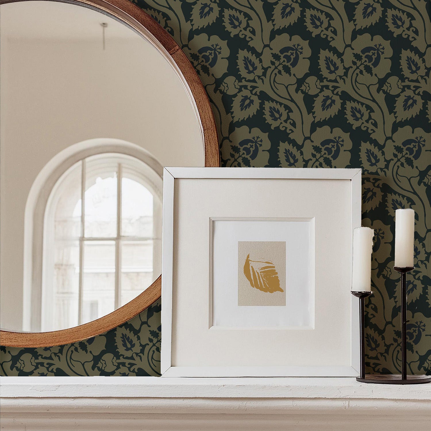 Mitchell Black Paisley Briar Wallpaper