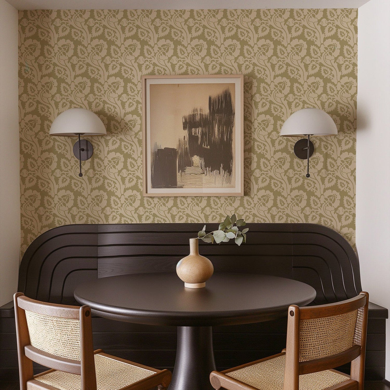 Mitchell Black Paisley Briar Wallpaper