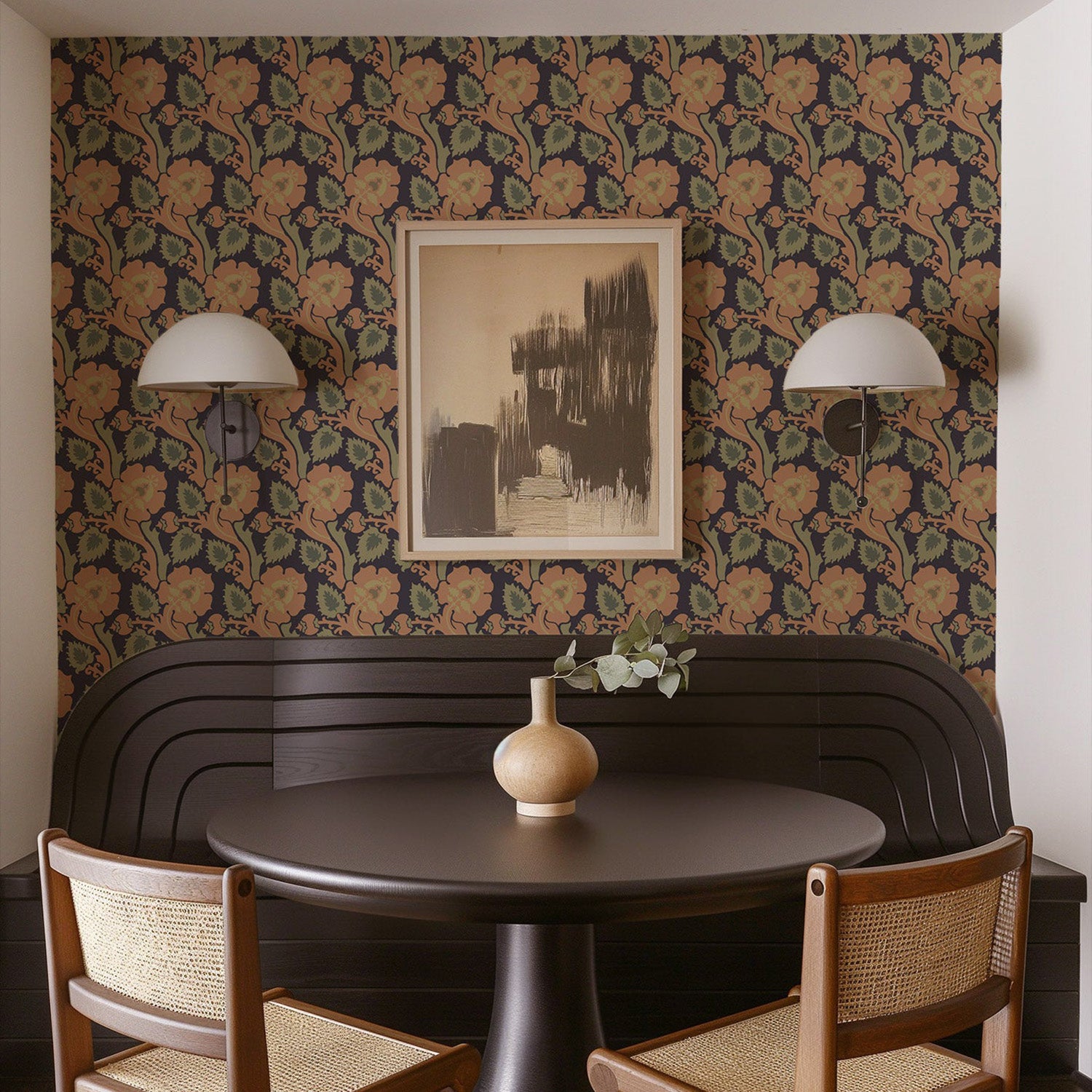 Mitchell Black Paisley Briar Wallpaper