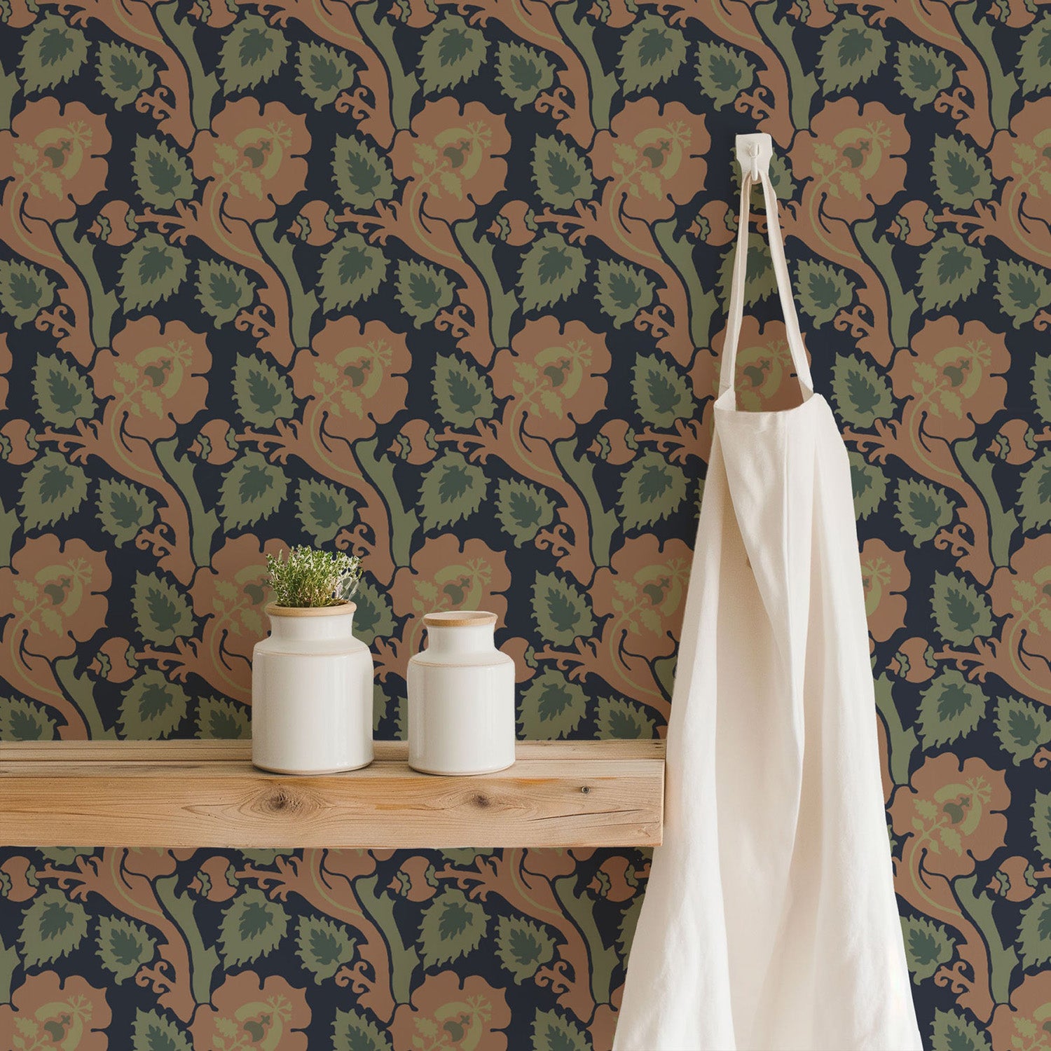 Mitchell Black Paisley Briar Wallpaper