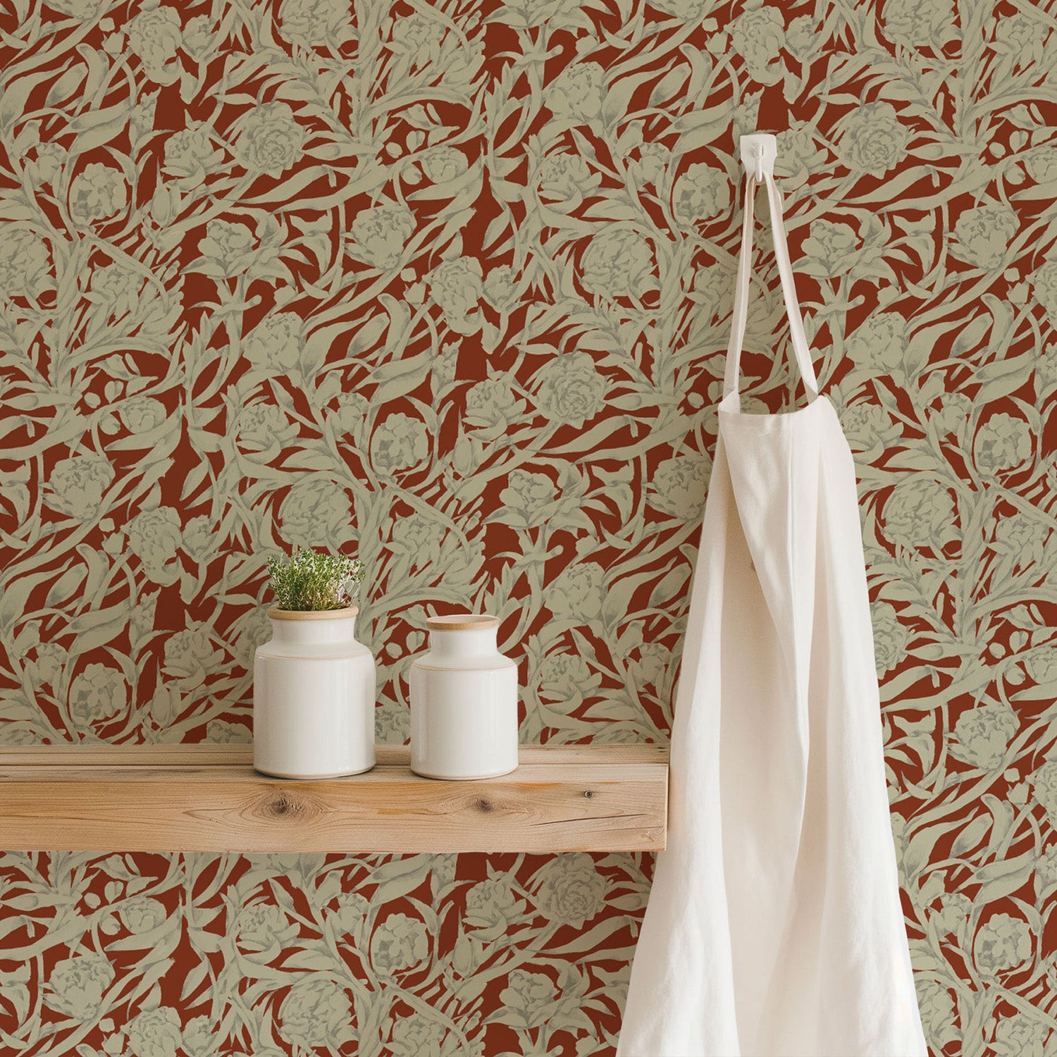 Mitchell Black Wandervine Wallpaper