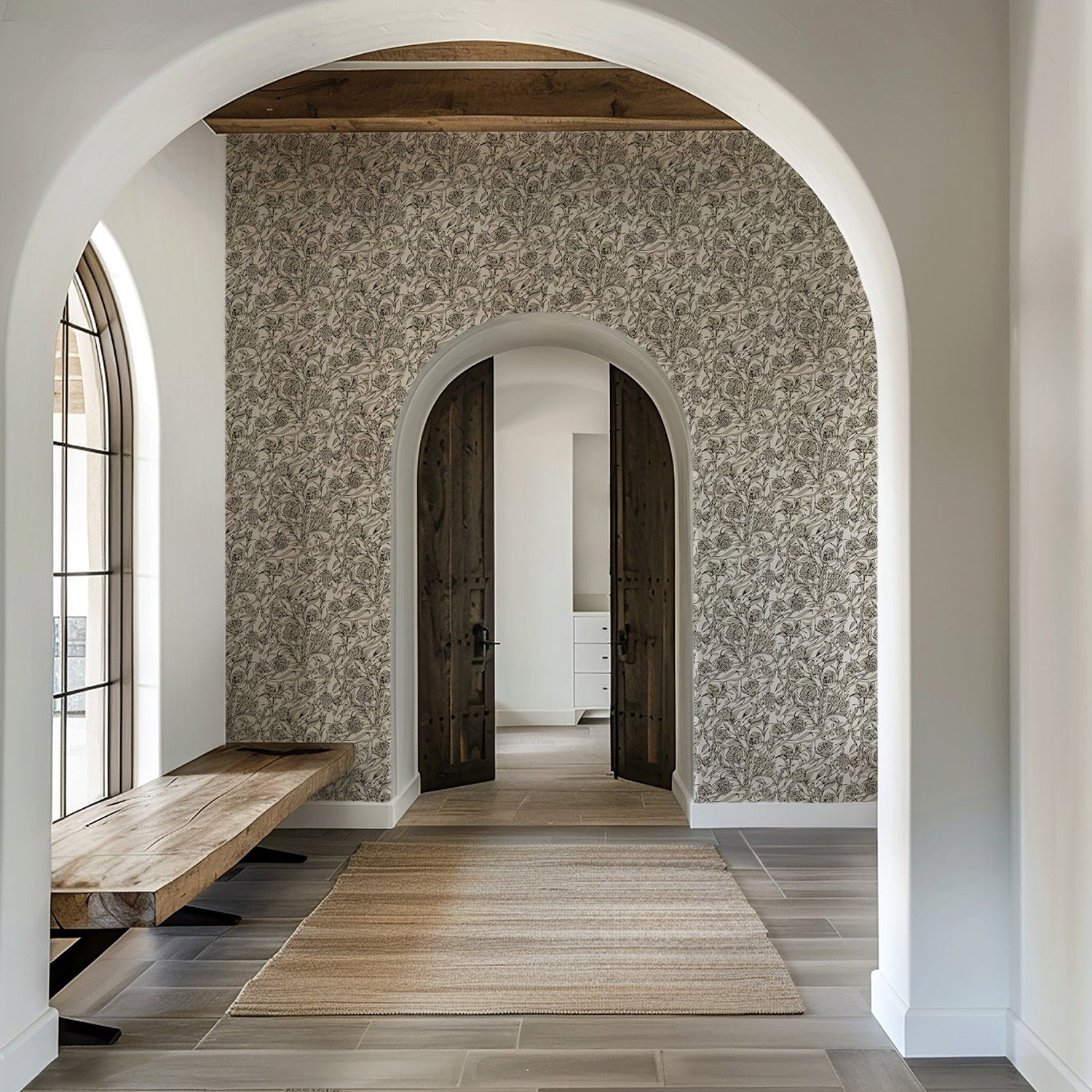 Mitchell Black Wandervine Wallpaper