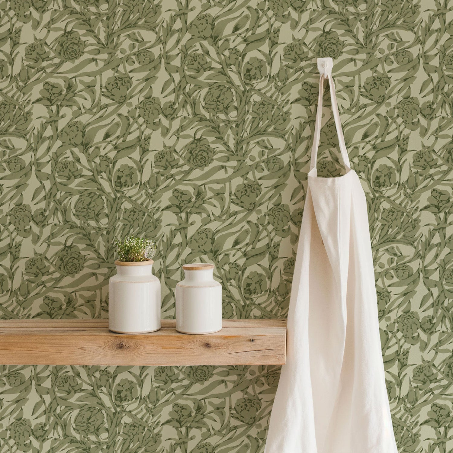 Mitchell Black Wandervine Wallpaper