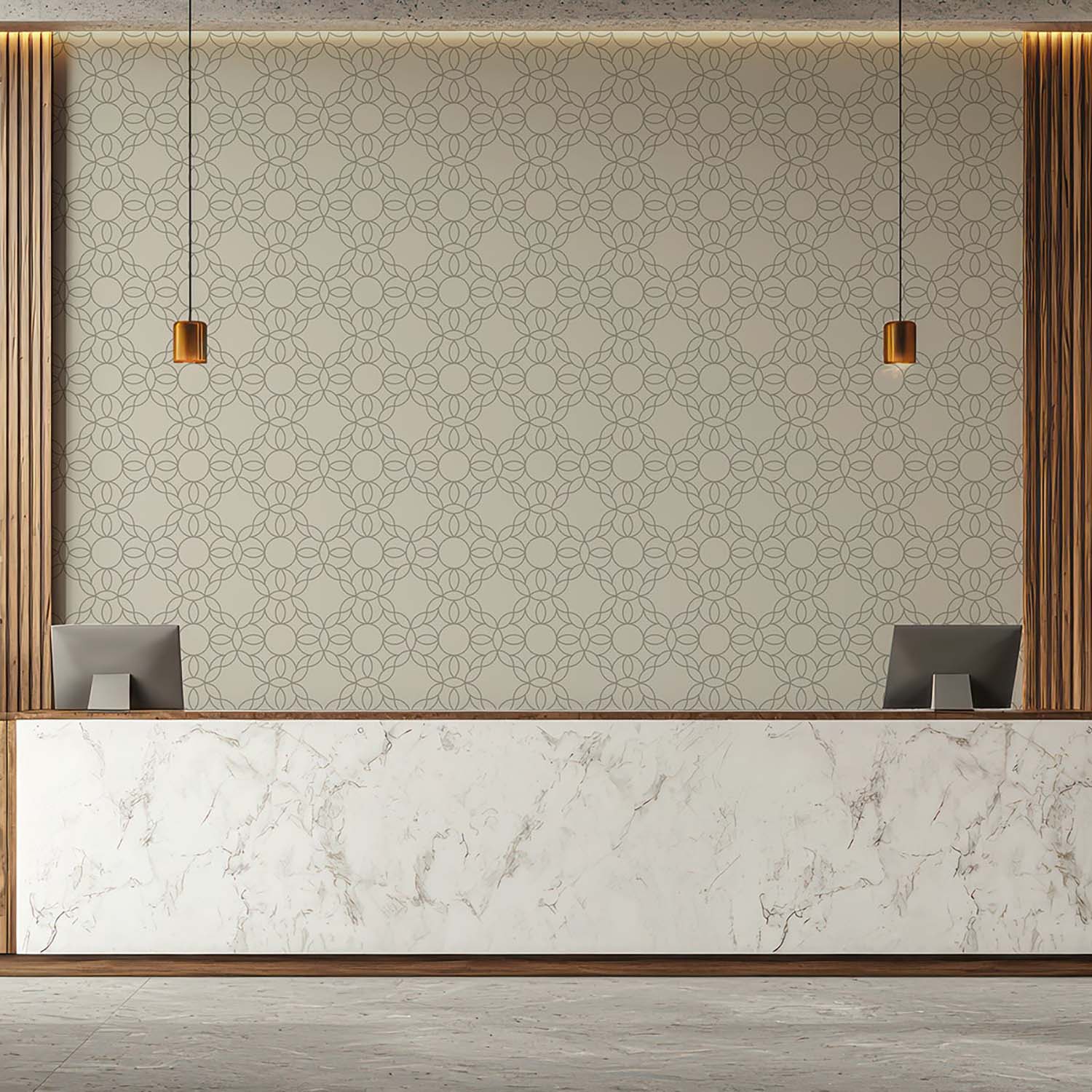 Mitchell Black Bloom Ring Wallpaper