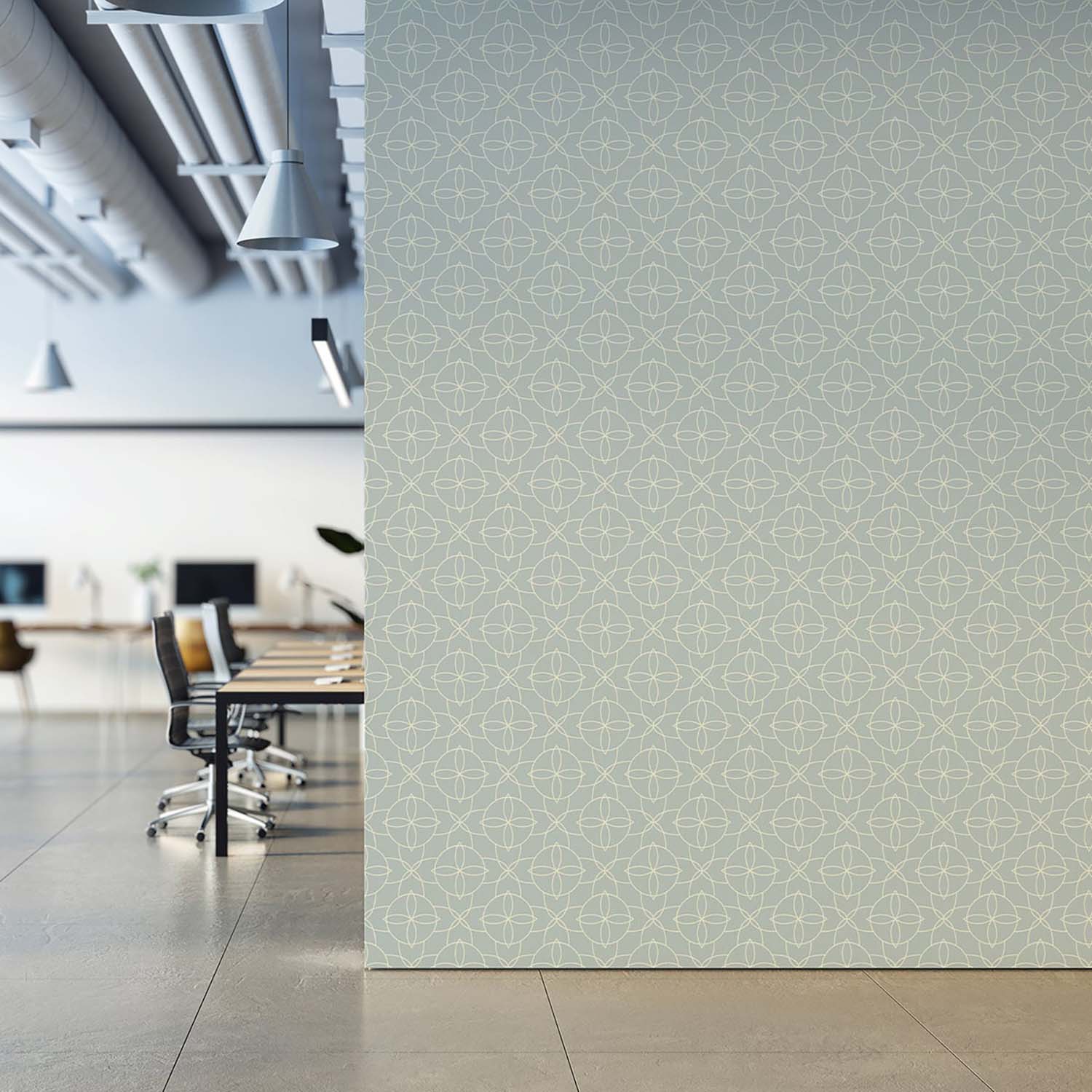 Mitchell Black Court Rosette Wallpaper