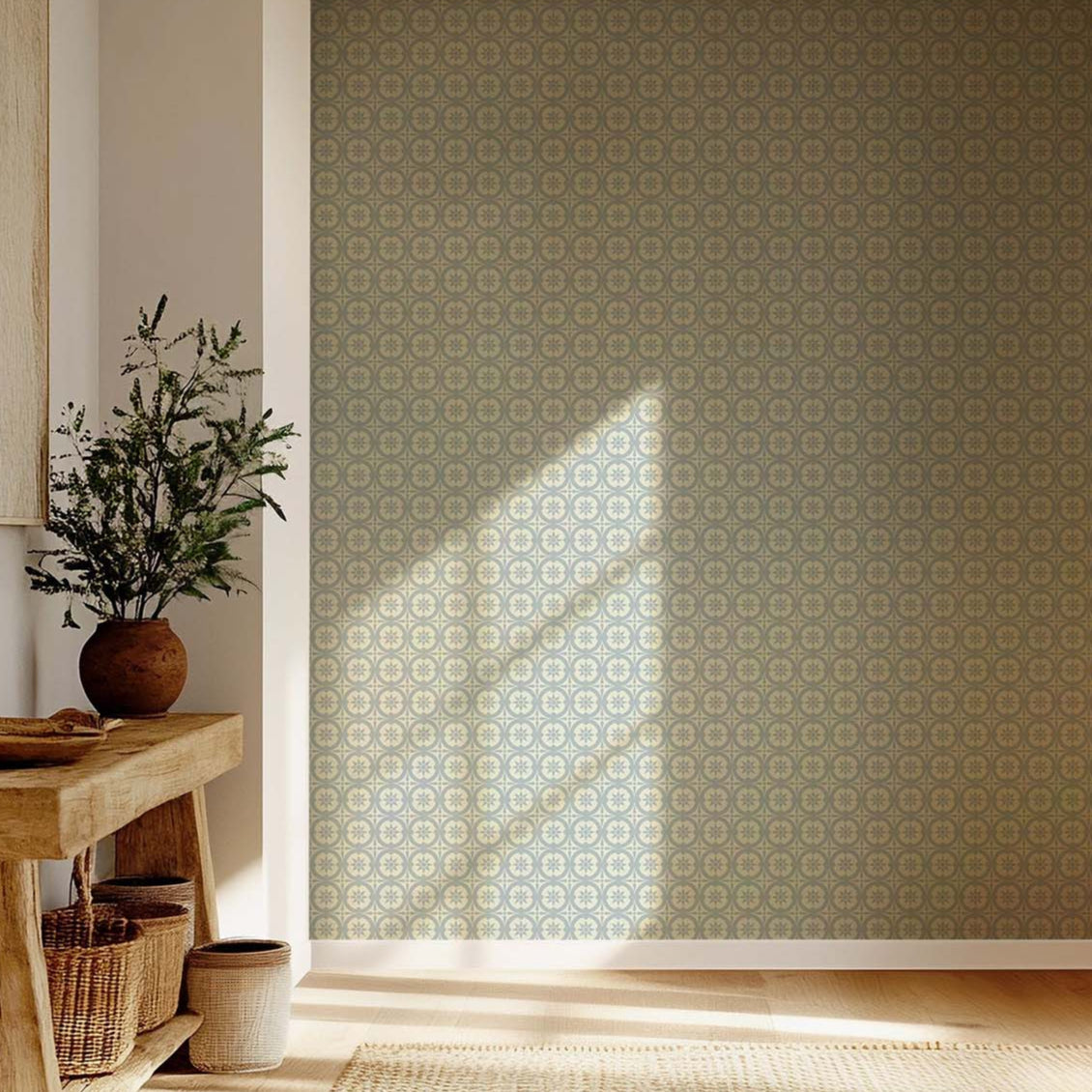 Mitchell Black Medallion Wallpaper