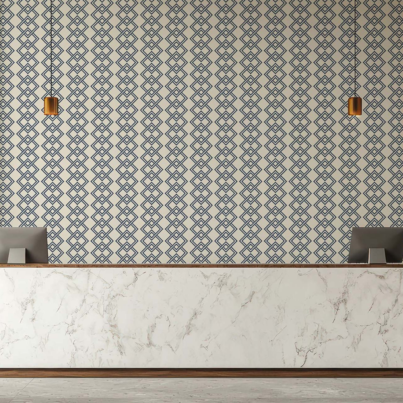 Mitchell Black Mod Block Wallpaper