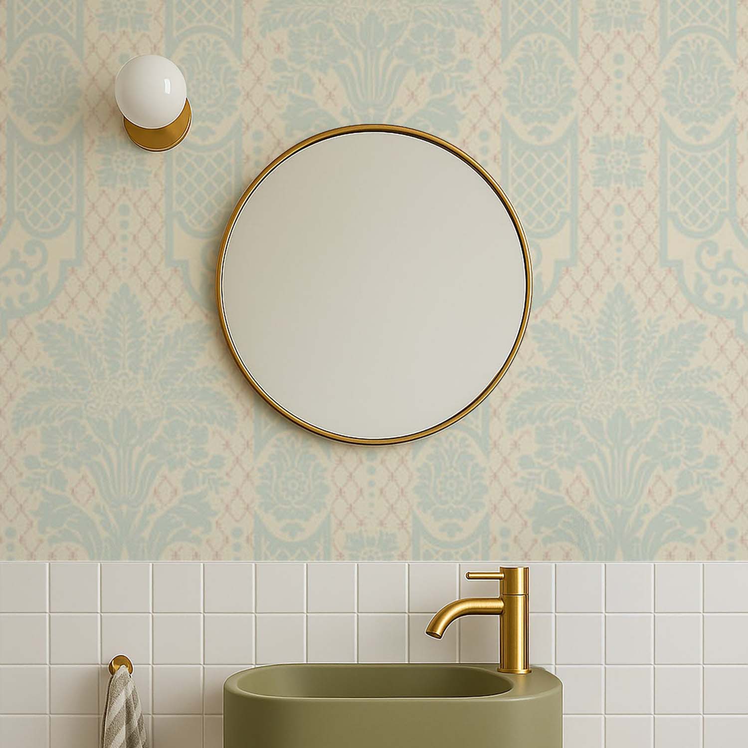 Mitchell Black Columnar Bloom Wallpaper