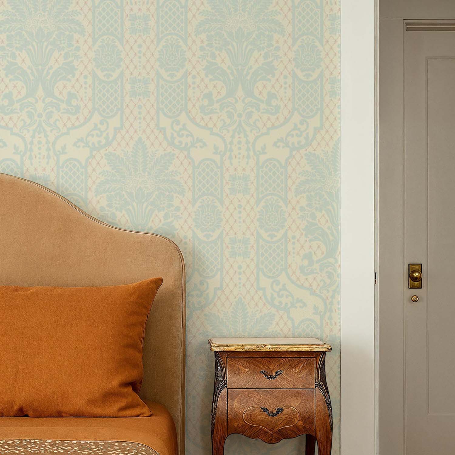 Mitchell Black Columnar Bloom Wallpaper