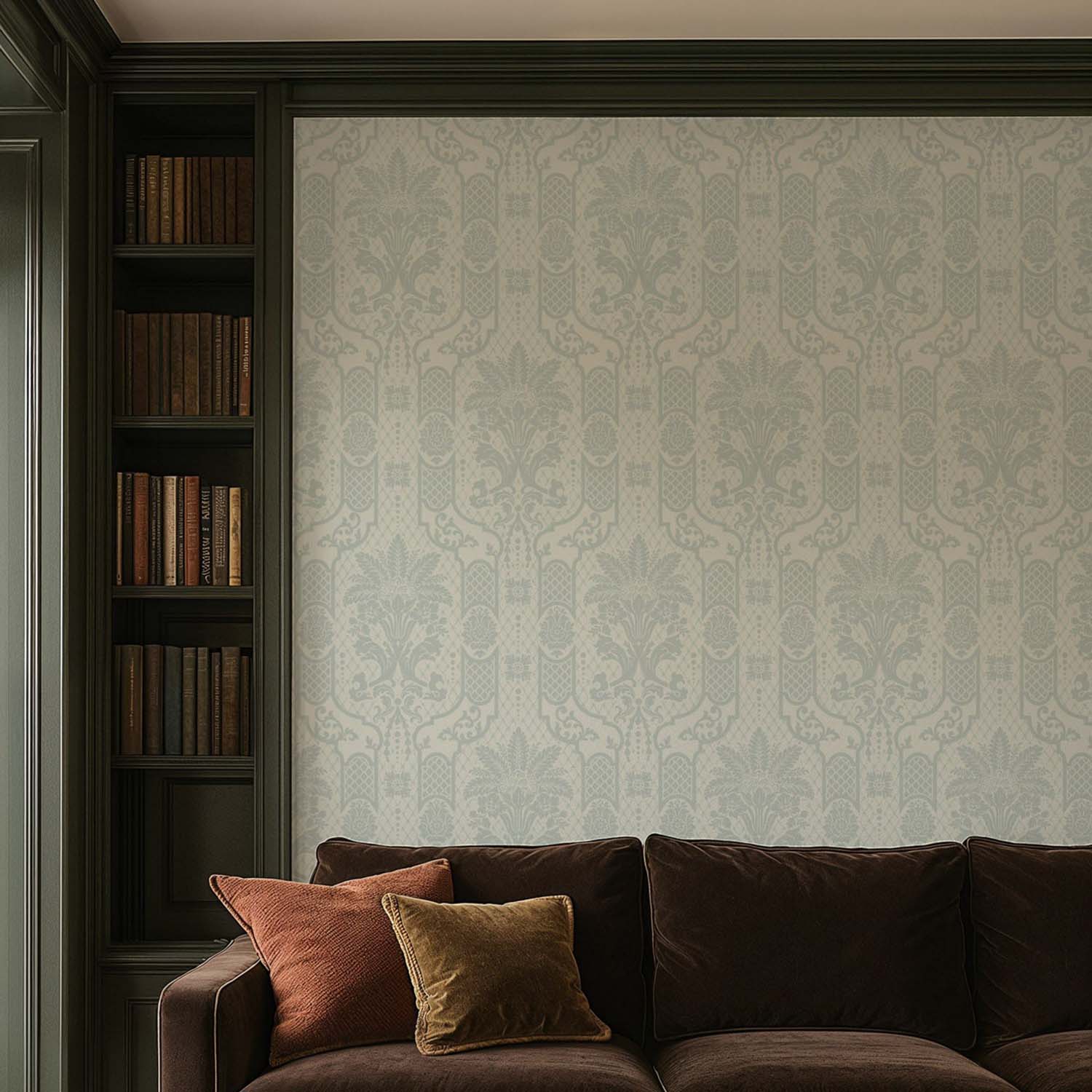 Mitchell Black Columnar Bloom Wallpaper