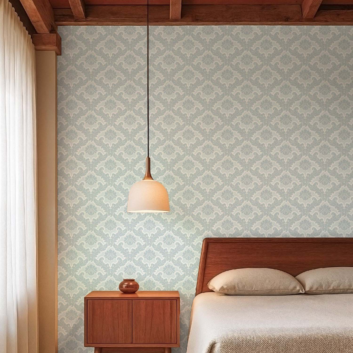 Mitchell Black Drawing Room Leaf Wallpaper