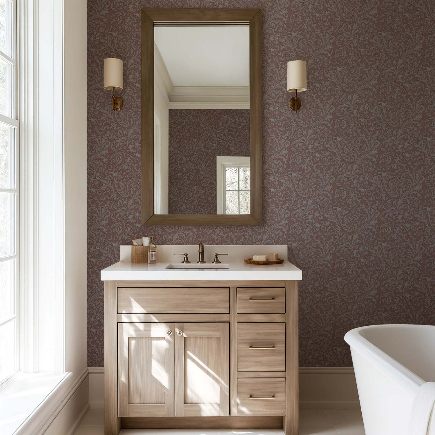 Mitchell Black Florentine Vine Wallpaper