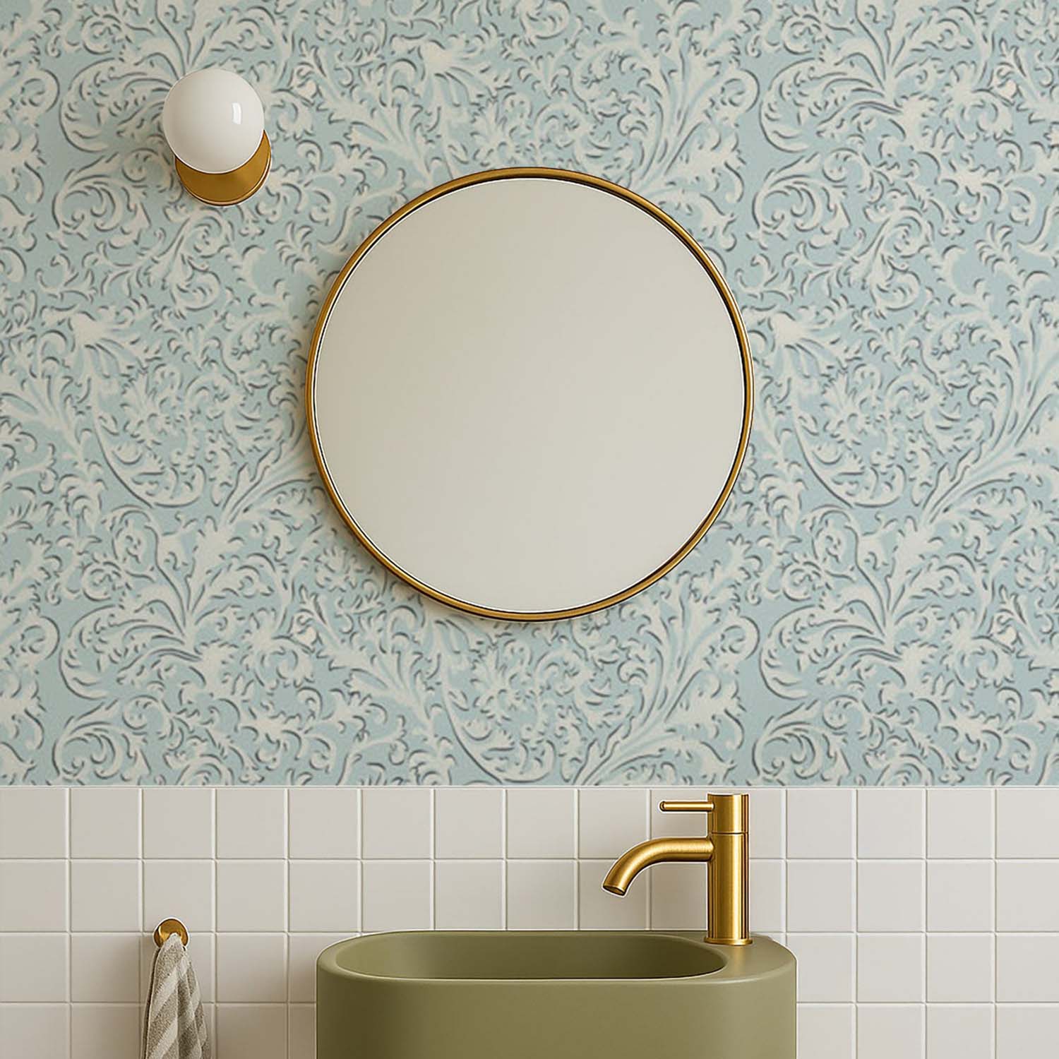 Mitchell Black Florentine Vine Wallpaper