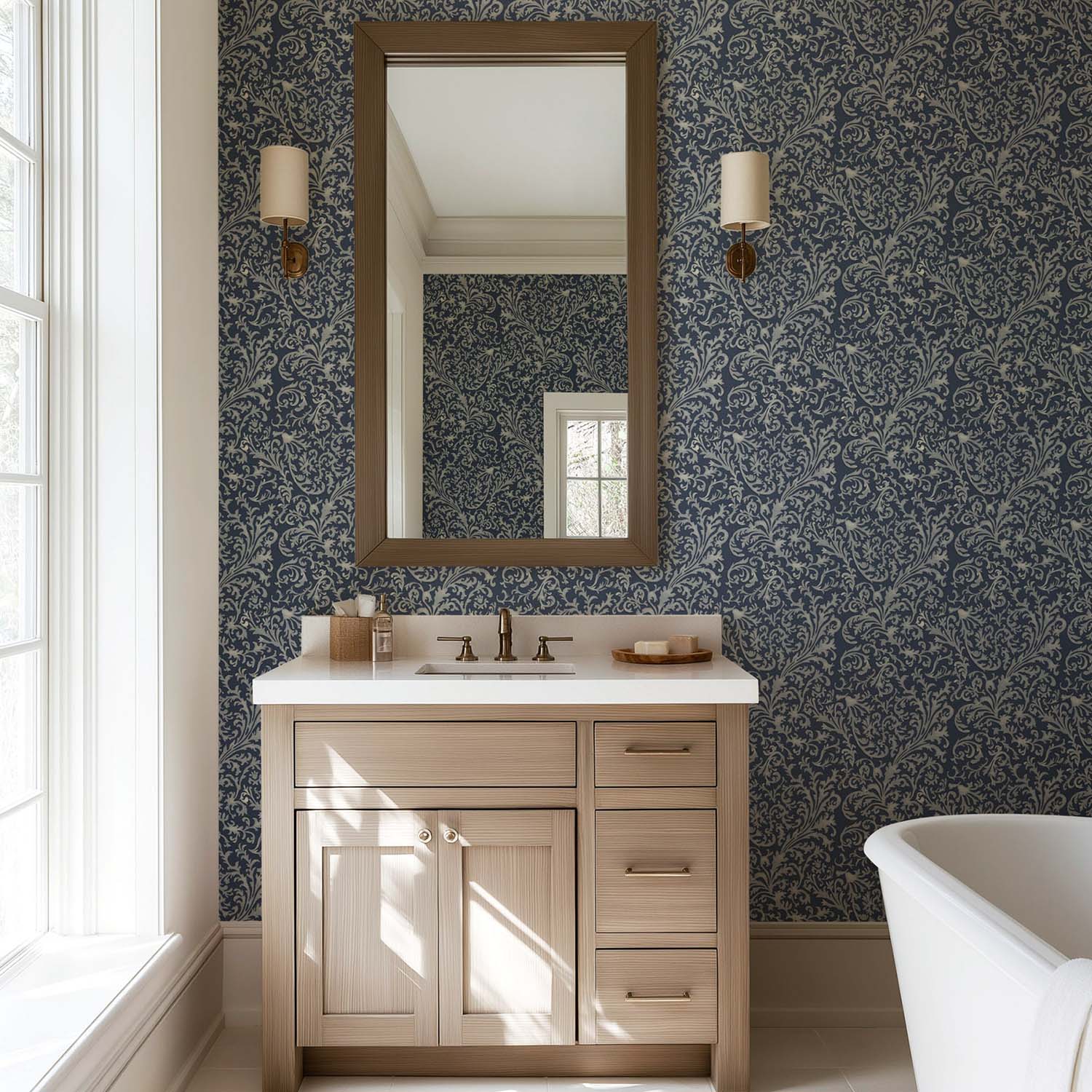 Mitchell Black Florentine Vine Wallpaper