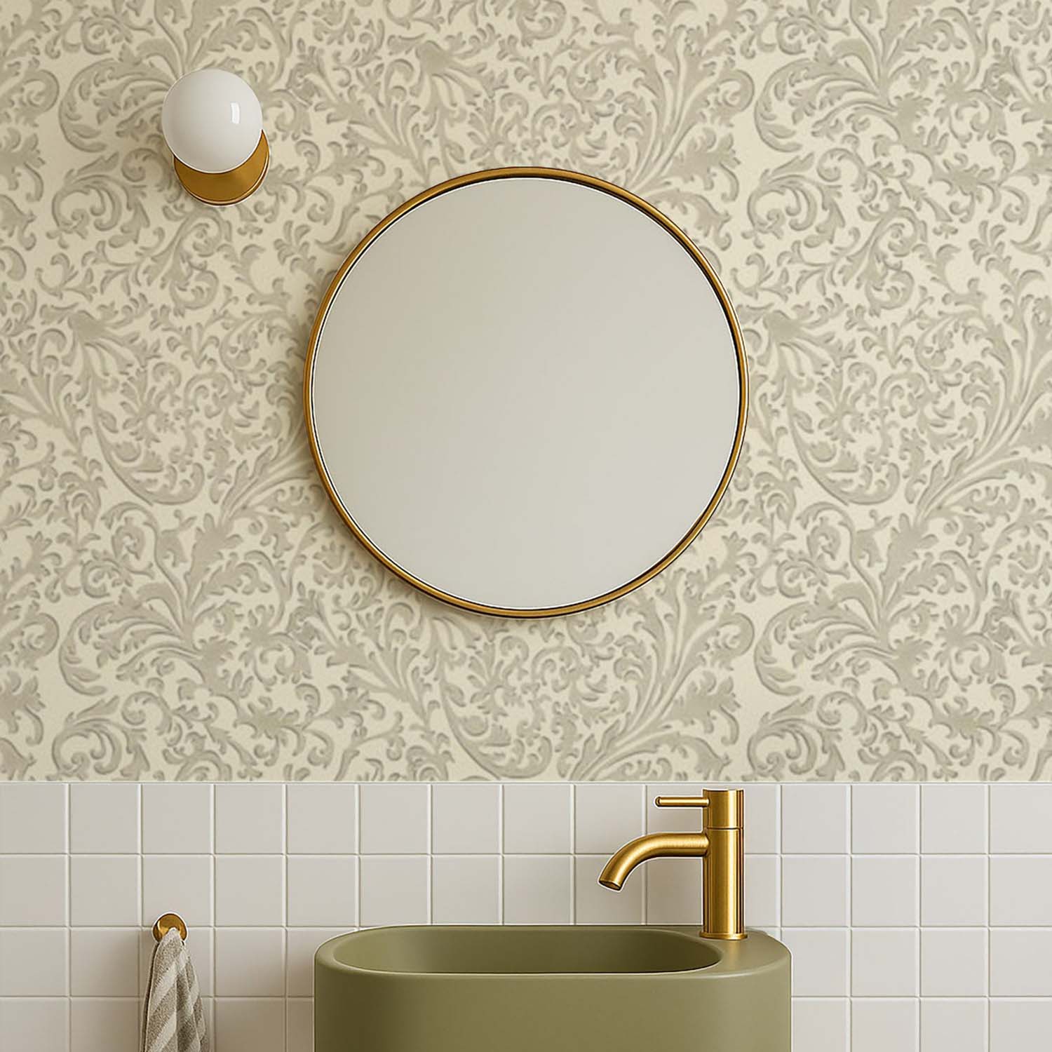 Mitchell Black Florentine Vine Wallpaper