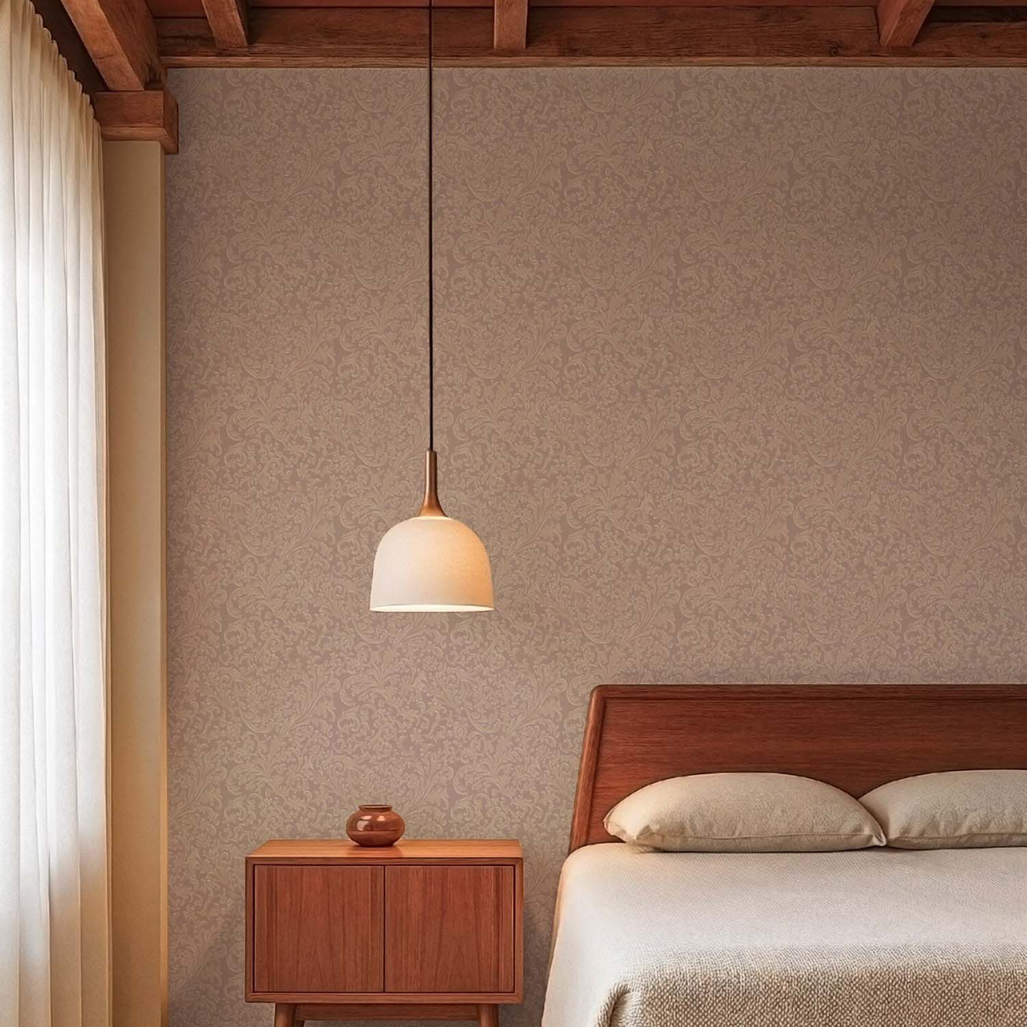 Mitchell Black Florentine Vine Wallpaper