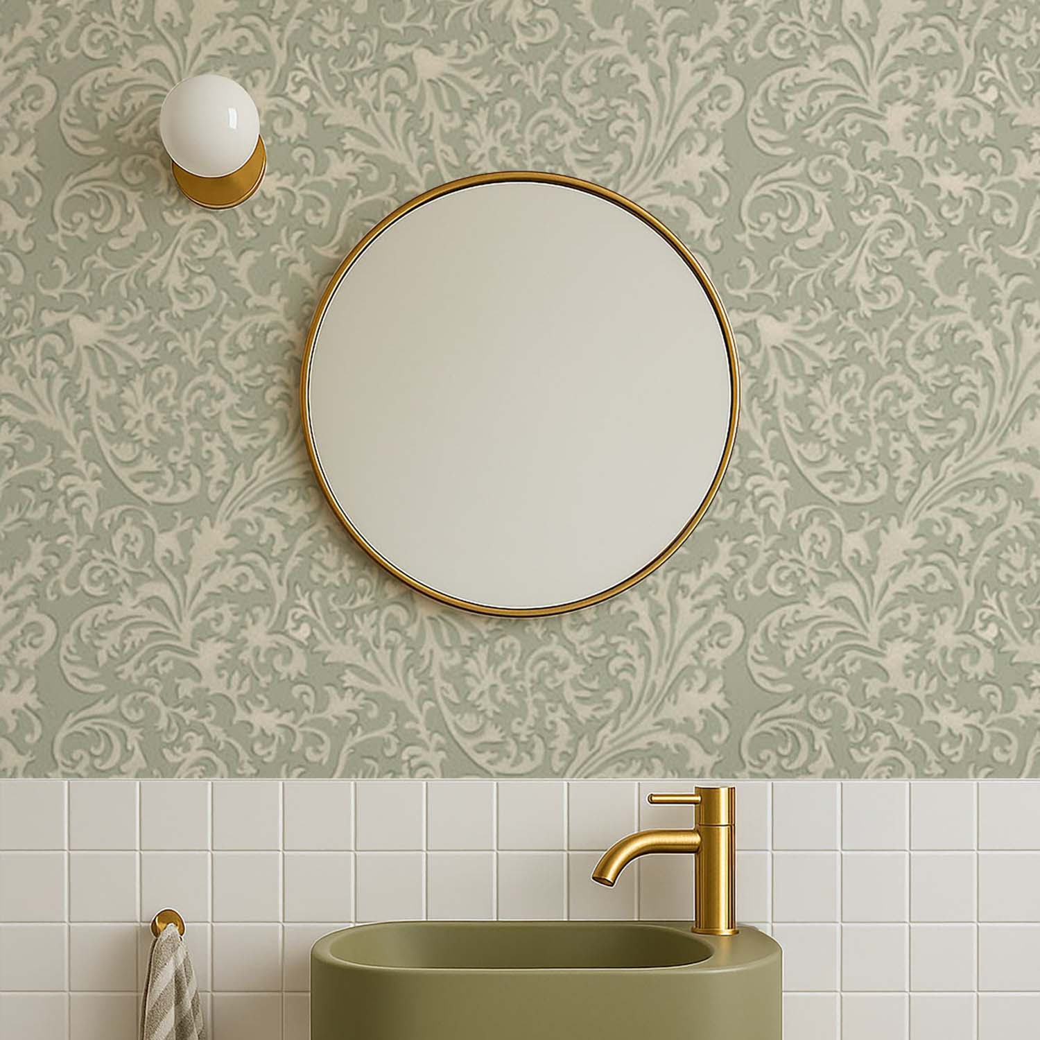 Mitchell Black Florentine Vine Wallpaper