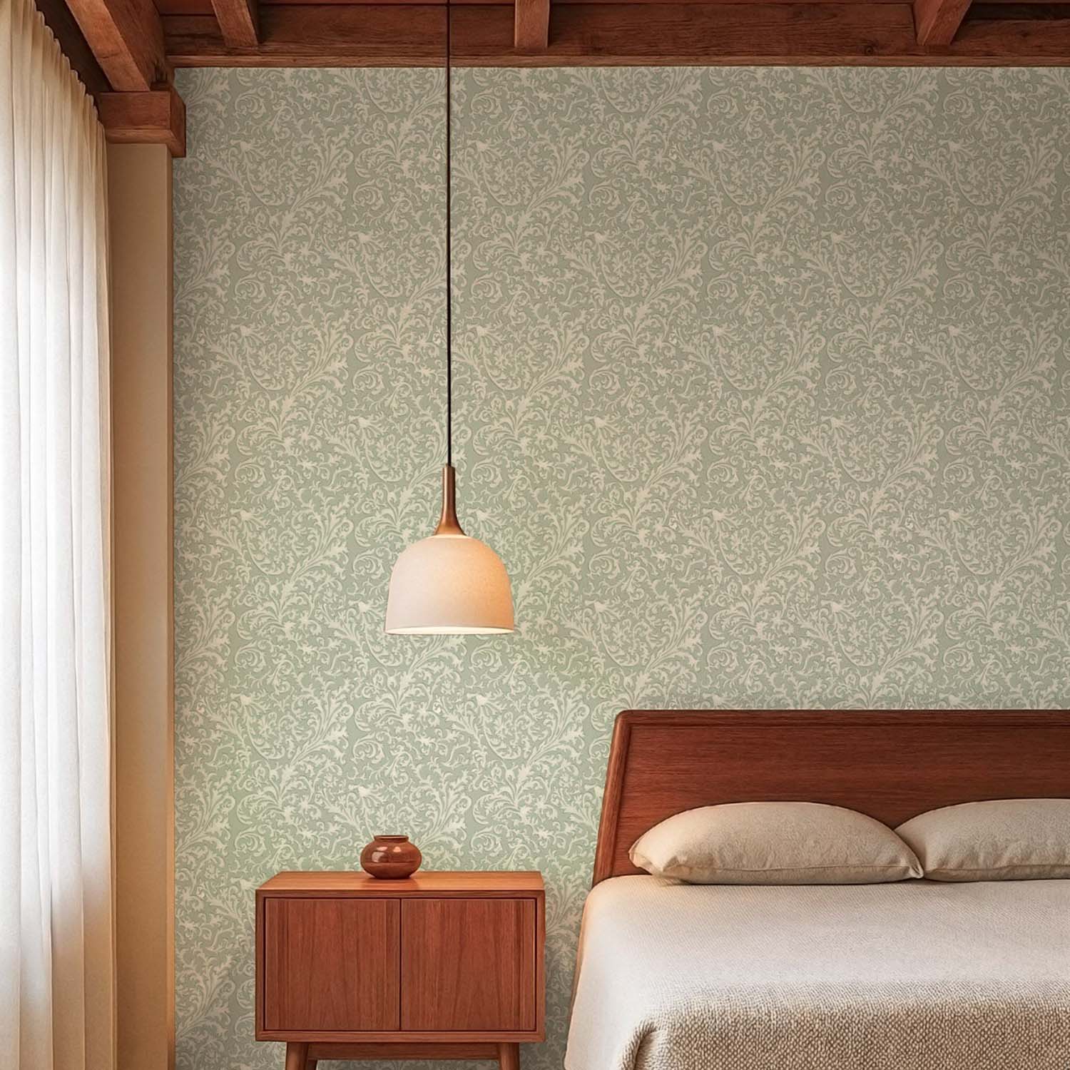 Mitchell Black Florentine Vine Wallpaper