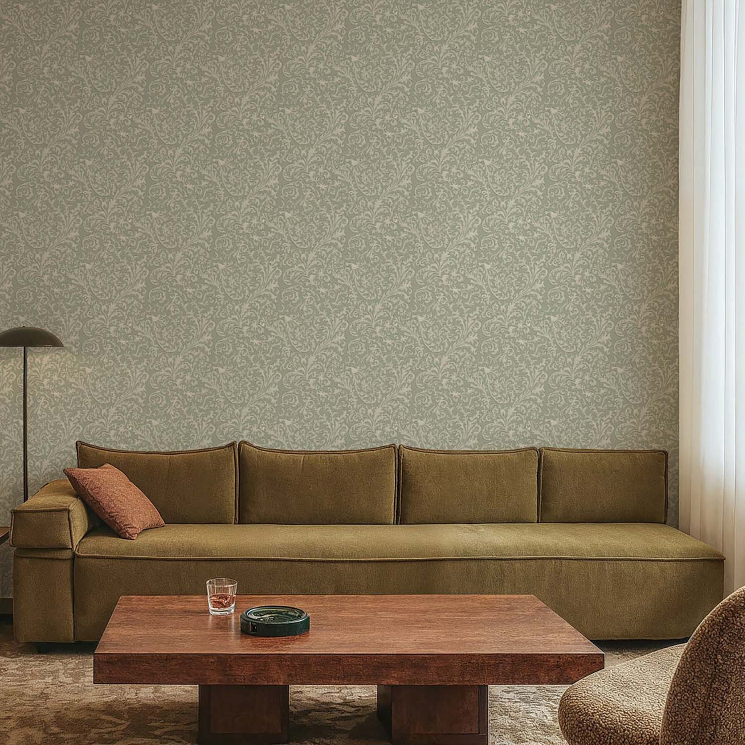 Mitchell Black Florentine Vine Wallpaper