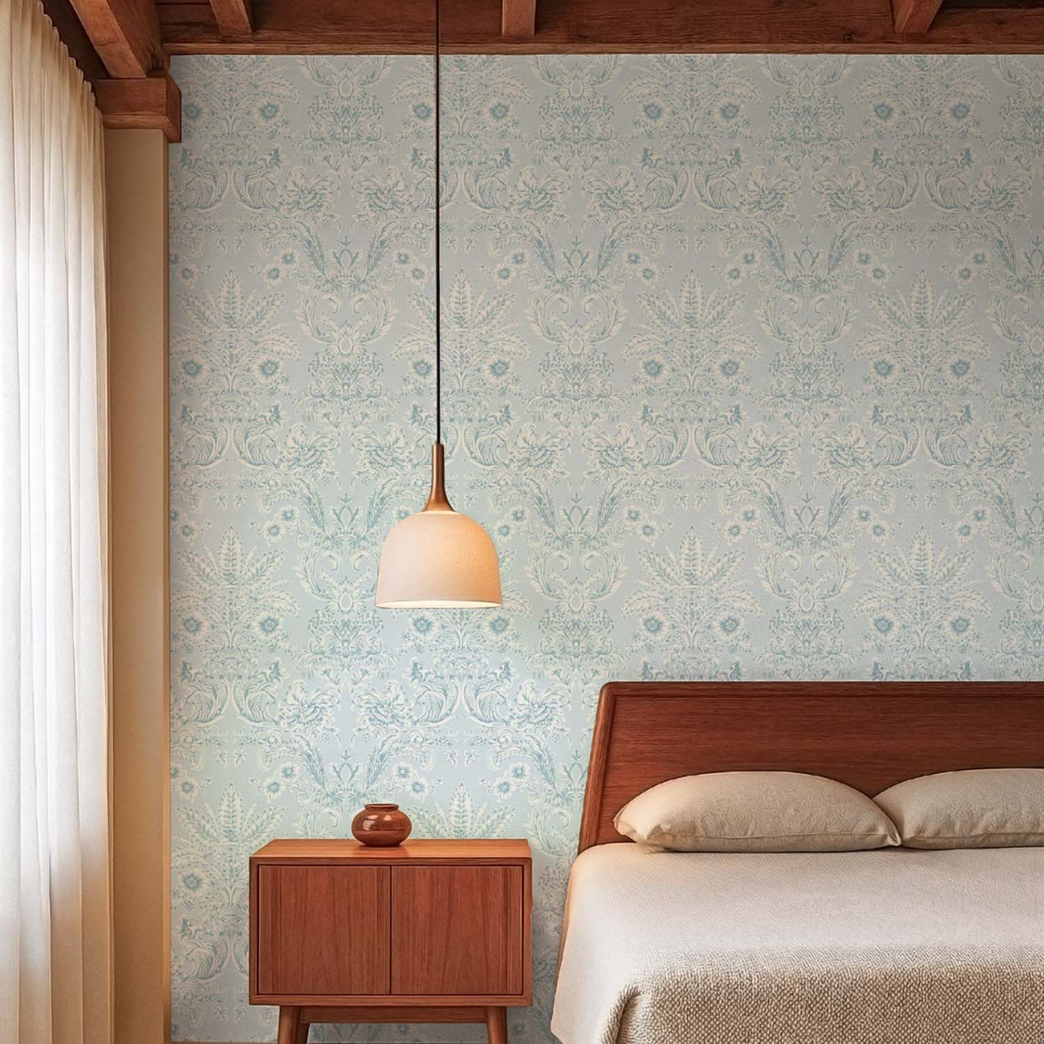 Mitchell Black Parlor Paper Wallpaper