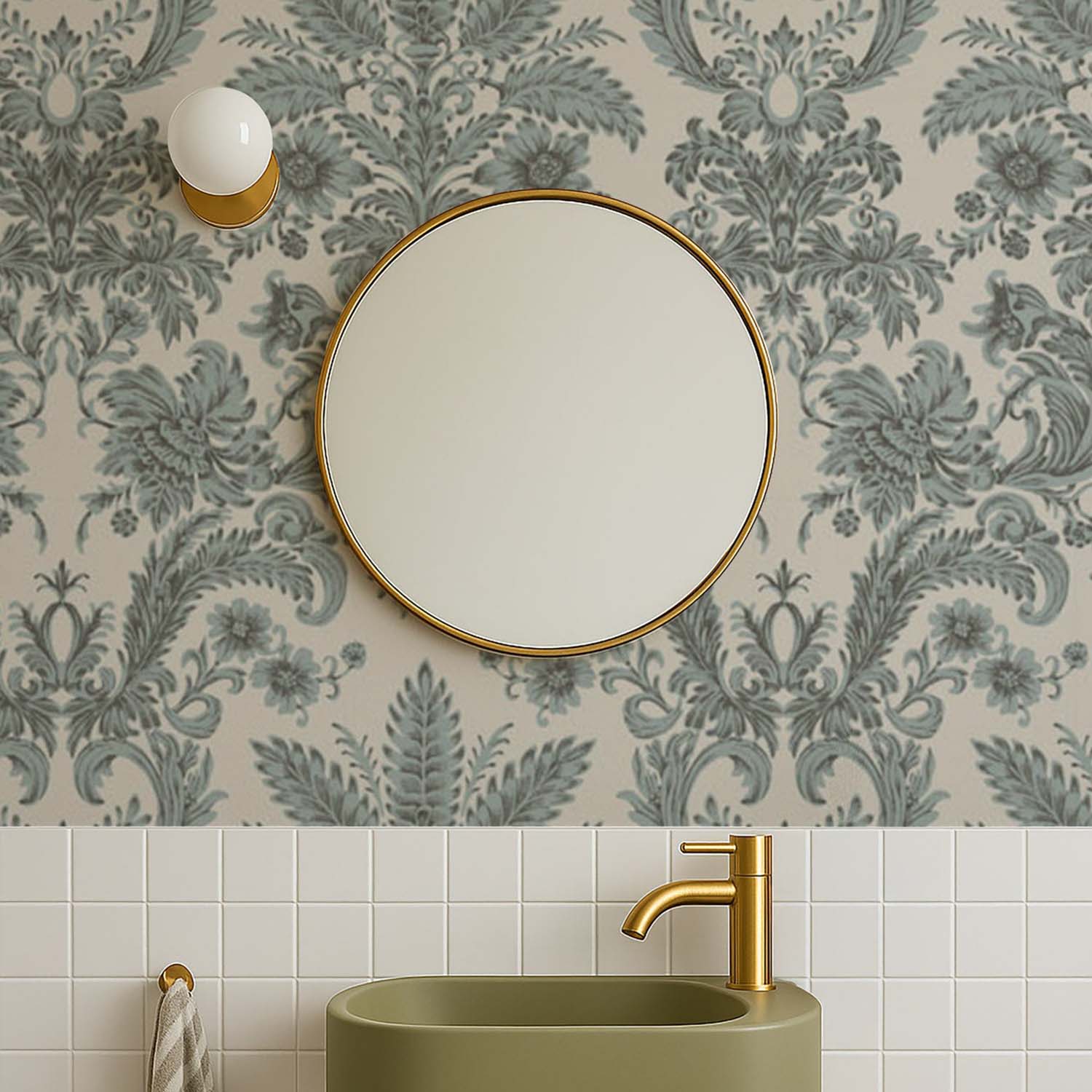 Mitchell Black Parlor Paper Wallpaper