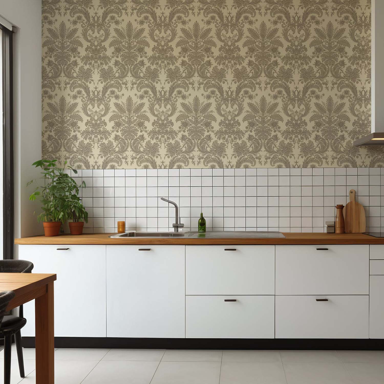 Mitchell Black Parlor Paper Wallpaper