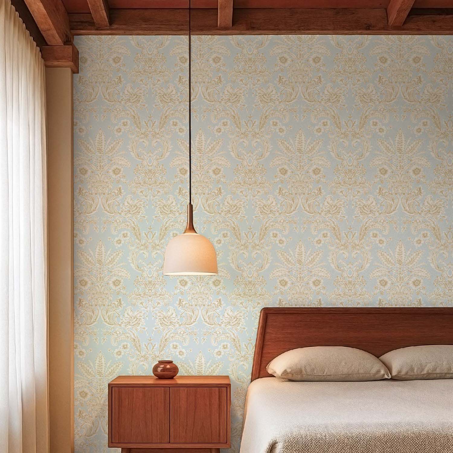 Mitchell Black Parlor Paper Wallpaper