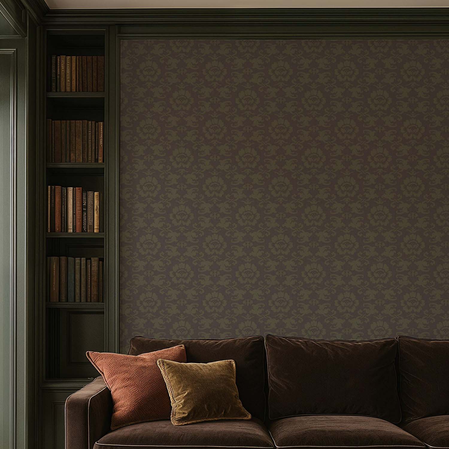 Mitchell Black Silken Poppy Wallpaper