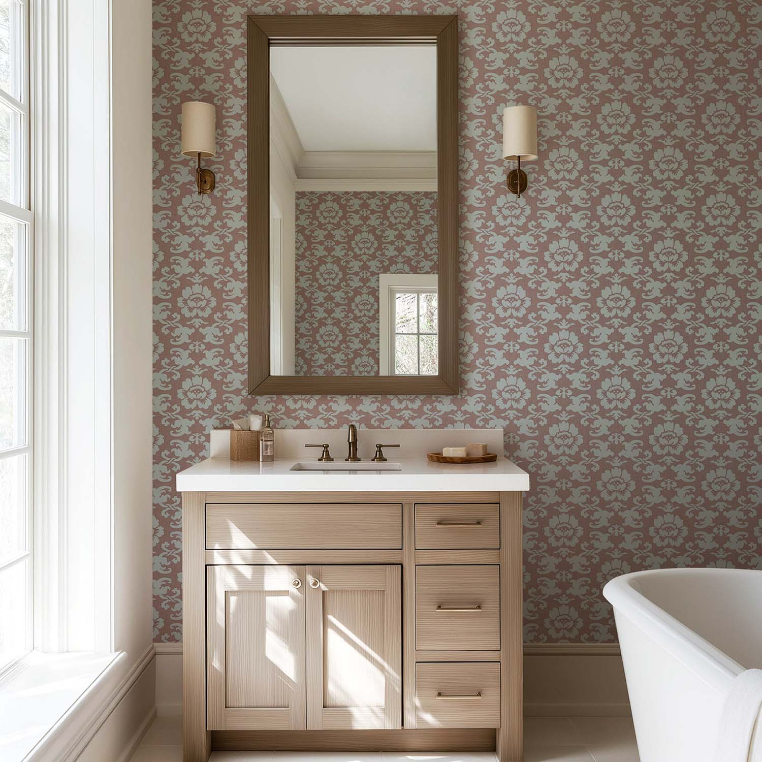 Mitchell Black Silken Poppy Wallpaper