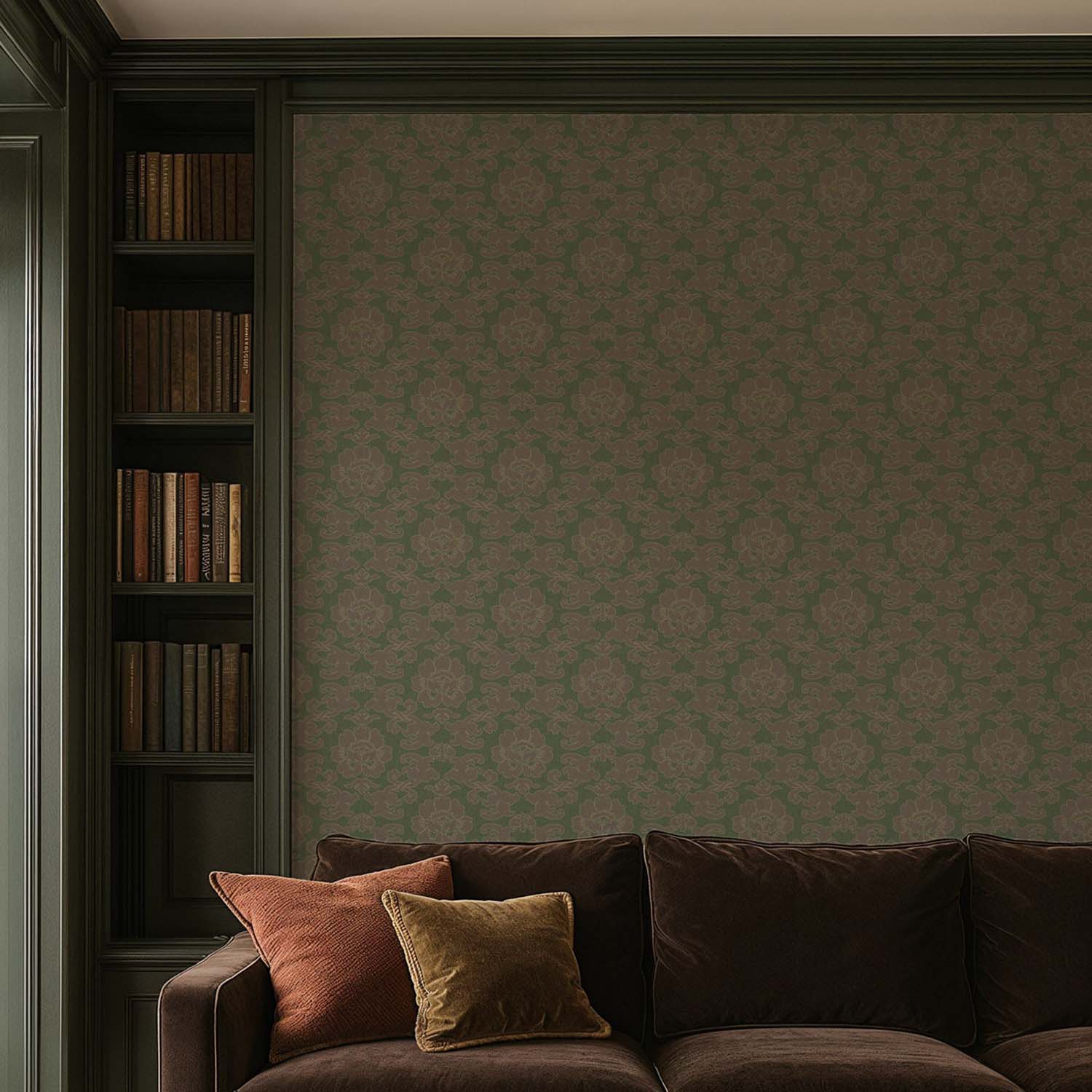 Mitchell Black Silken Poppy Wallpaper