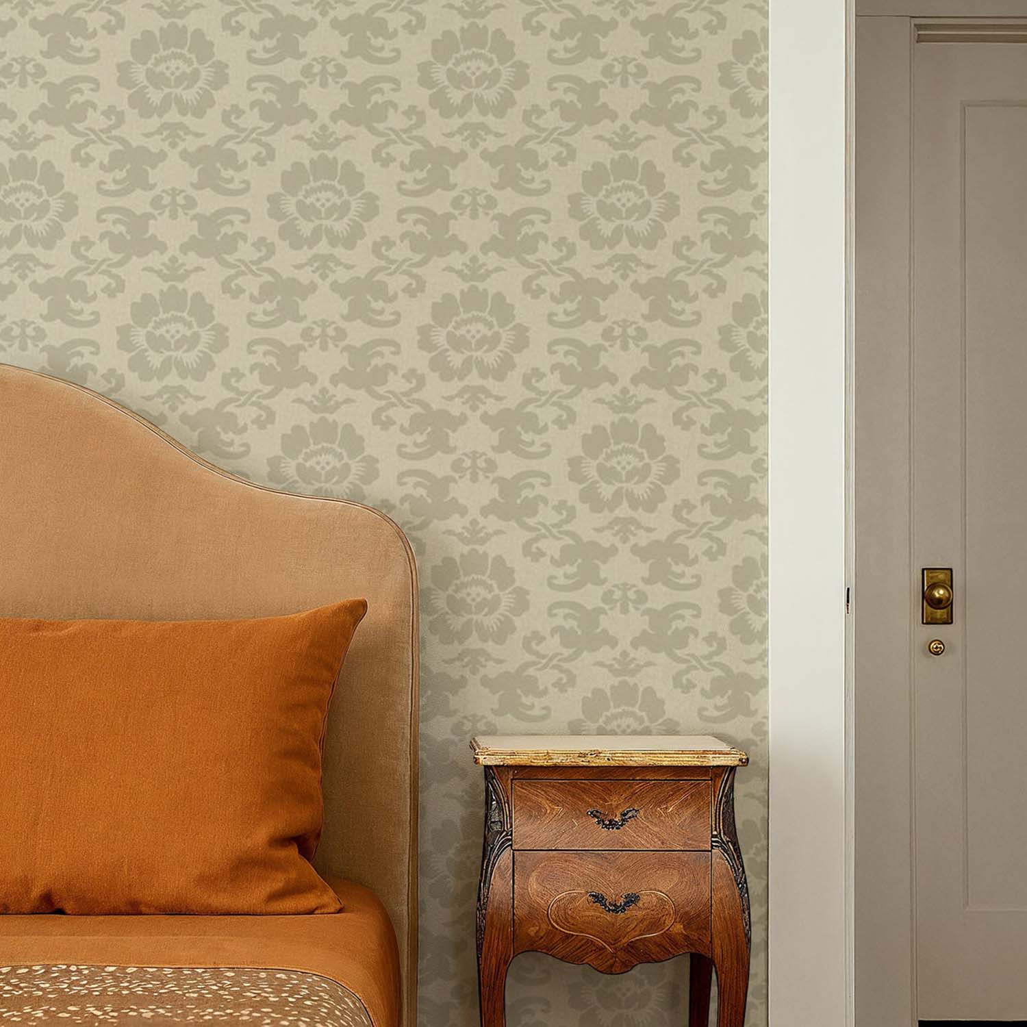 Mitchell Black Silken Poppy Wallpaper