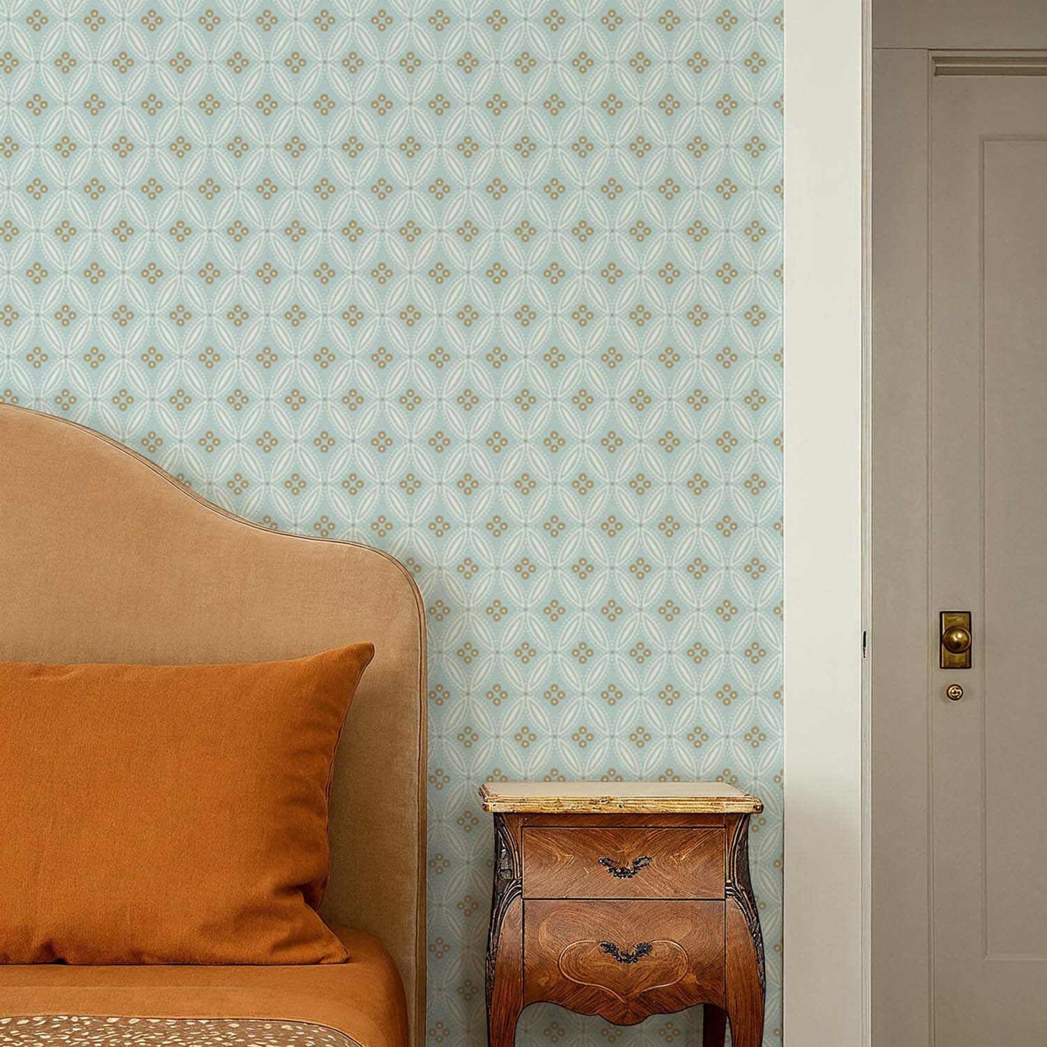 Mitchell Black Stone Lace Wallpaper