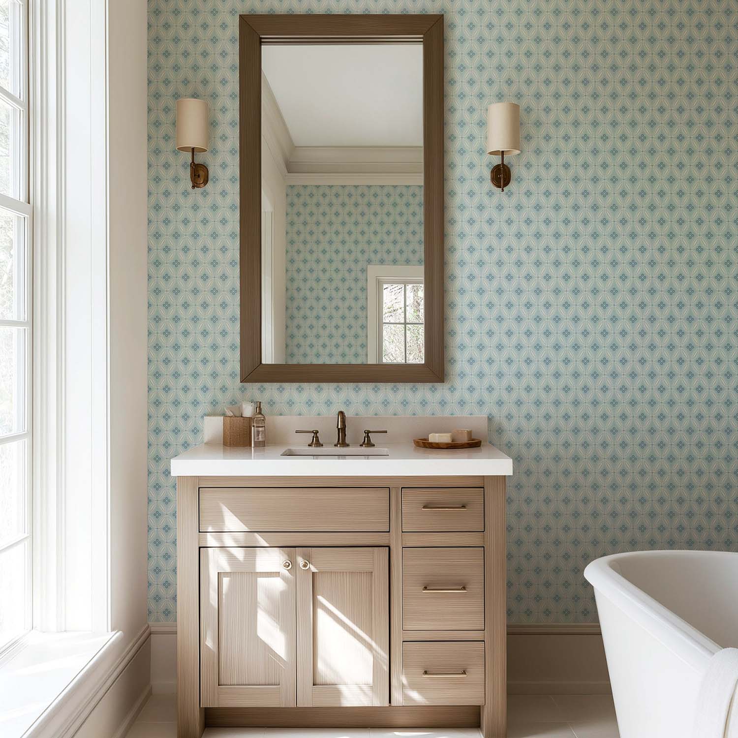 Mitchell Black Stone Lace Wallpaper