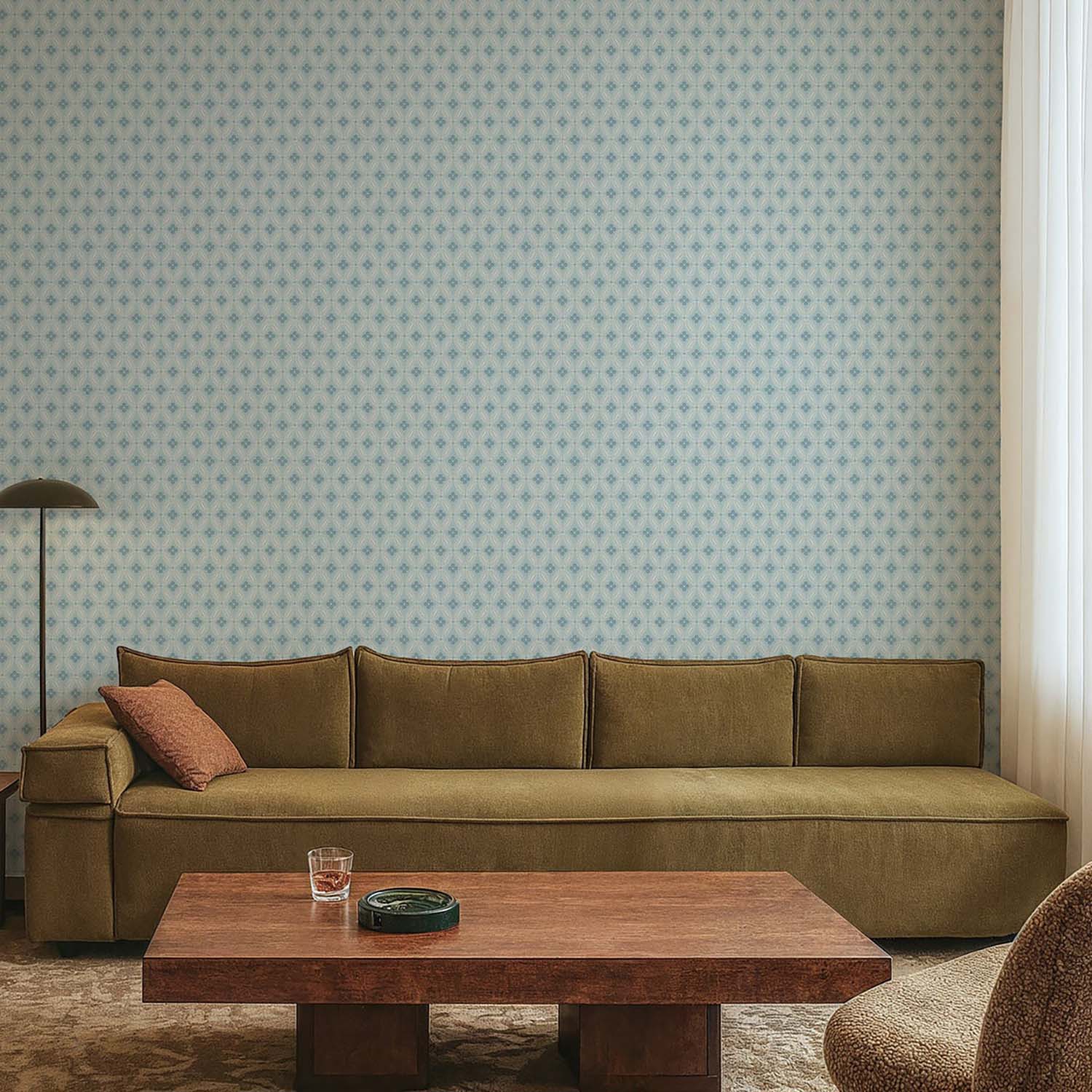 Mitchell Black Stone Lace Wallpaper