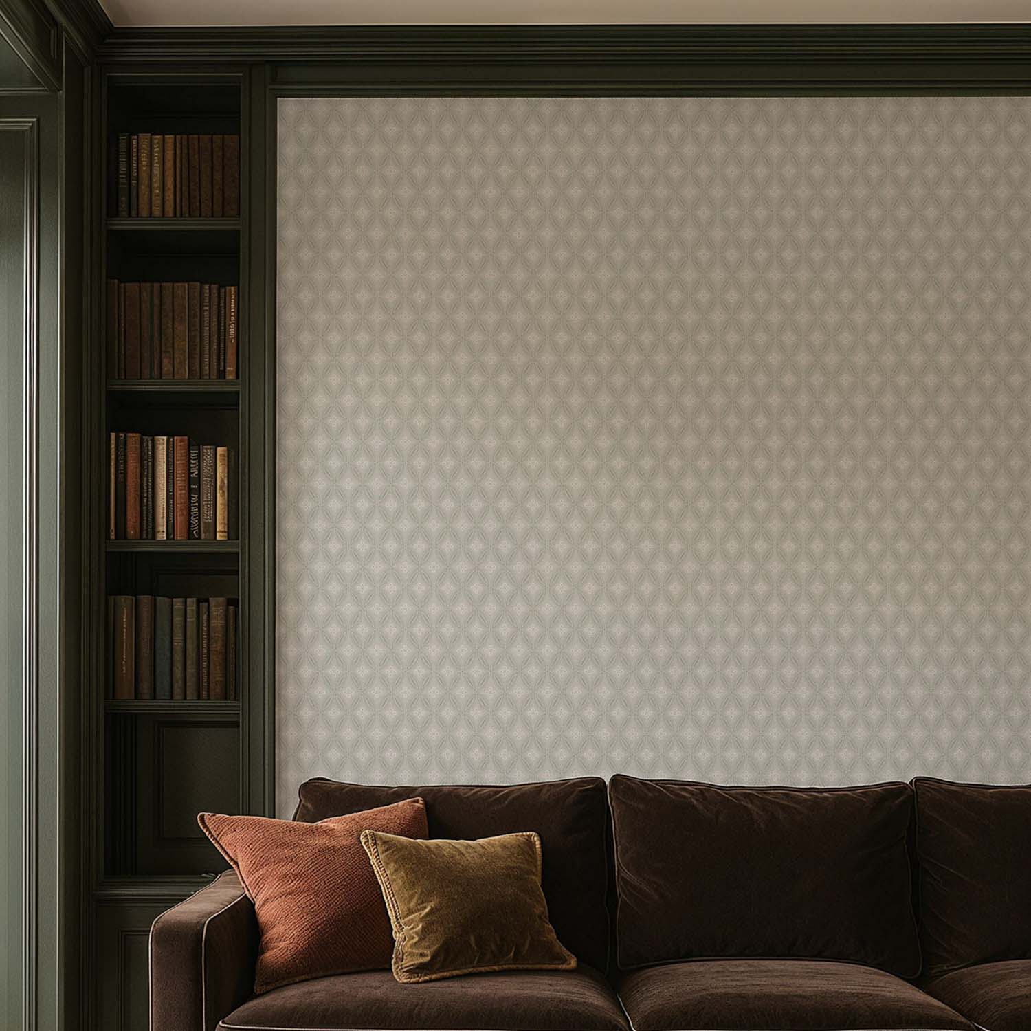 Mitchell Black Stone Lace Wallpaper