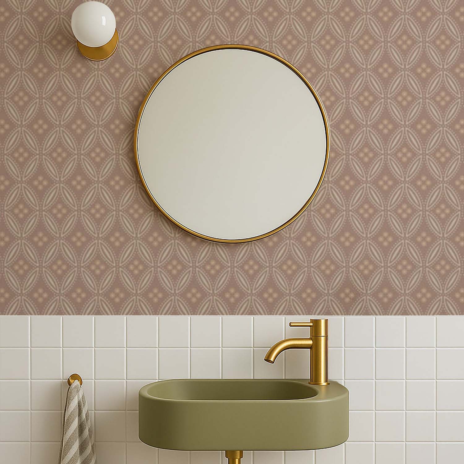 Mitchell Black Stone Lace Wallpaper