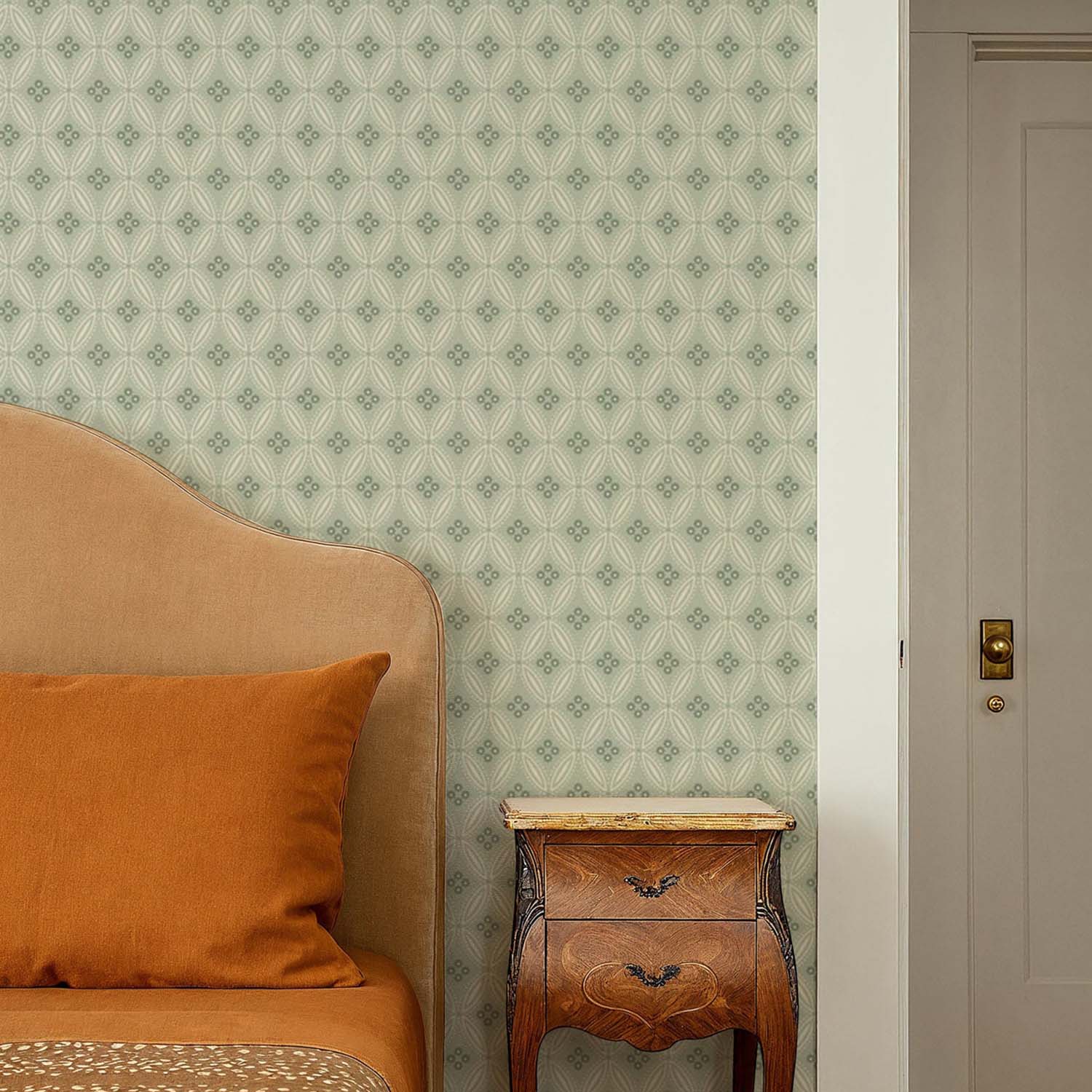 Mitchell Black Stone Lace Wallpaper