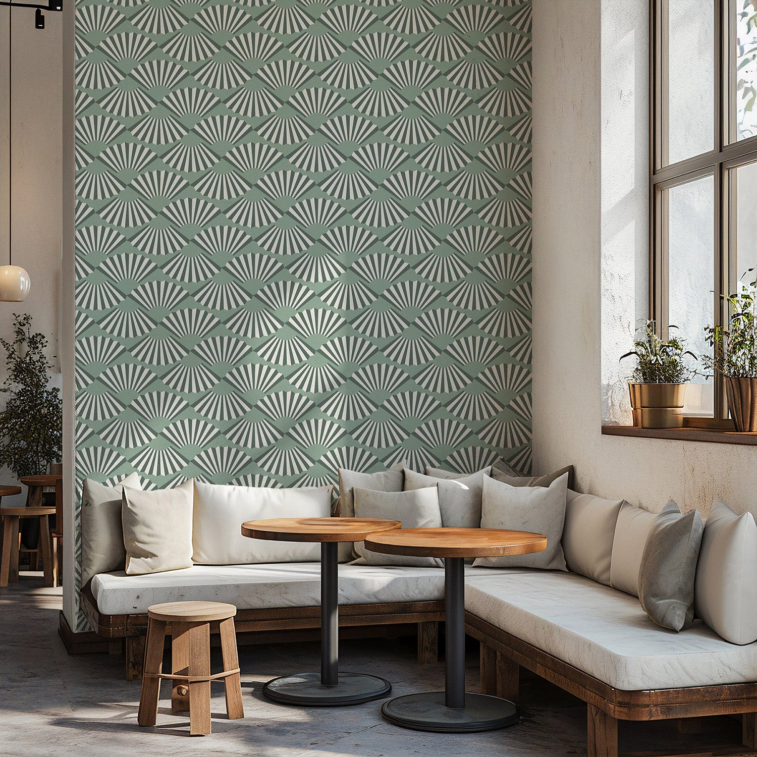 Mitchell Black Fanning Out Wallpaper