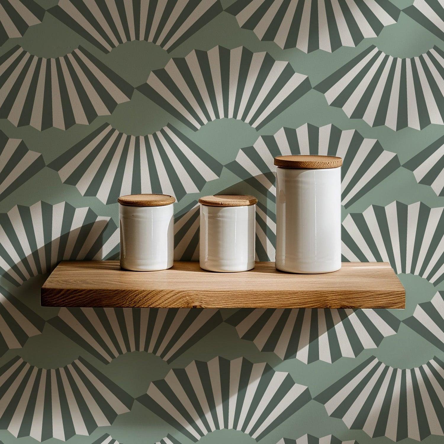 Mitchell Black Fanning Out Wallpaper