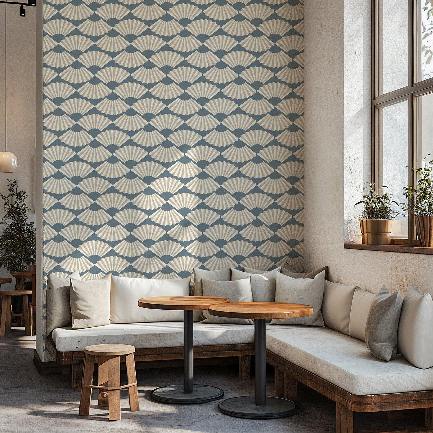 Mitchell Black Fanning Out Wallpaper