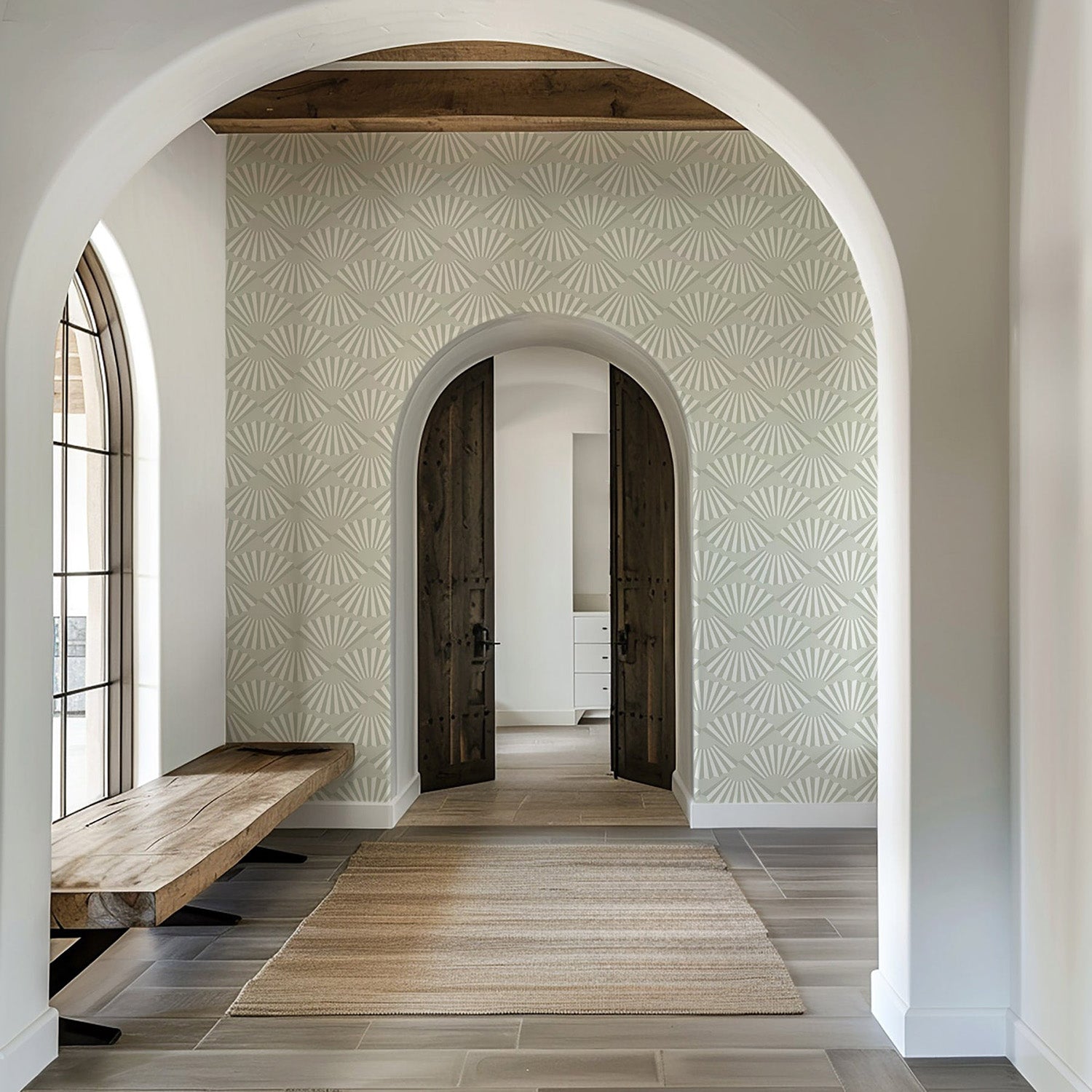 Mitchell Black Fanning Out Wallpaper