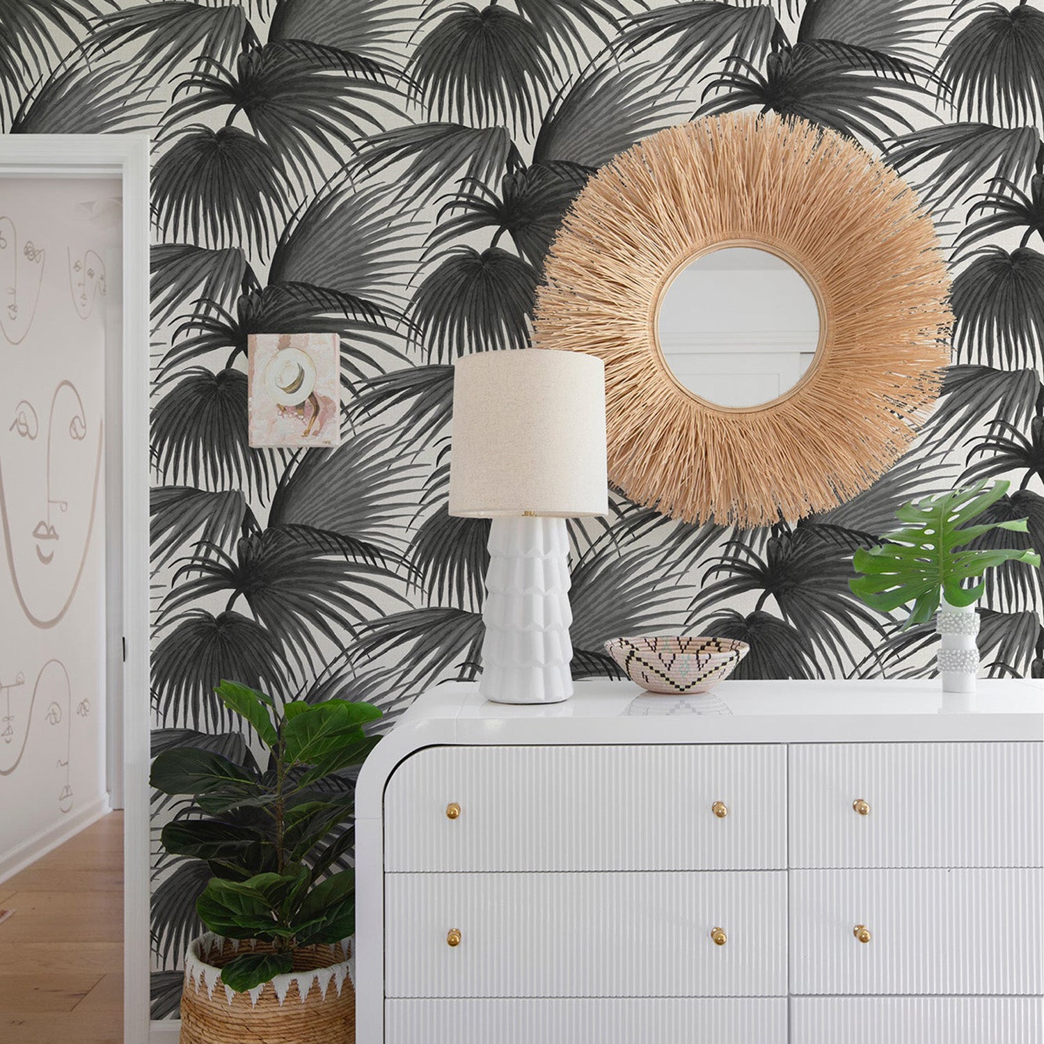 Mitchell Black x Megan Molten Pawley's Island Palms Wallpaper
