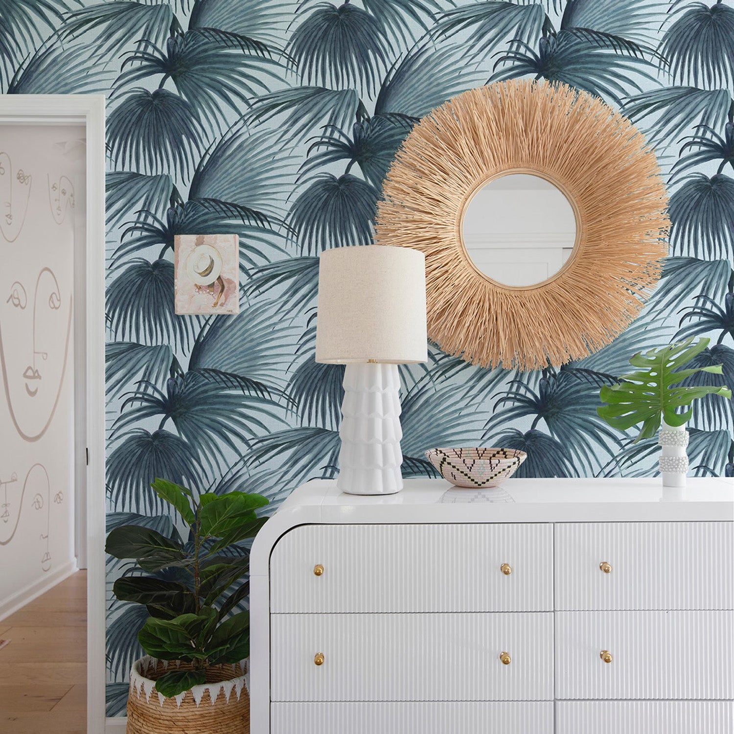 Mitchell Black x Megan Molten Pawley's Island Palms Wallpaper