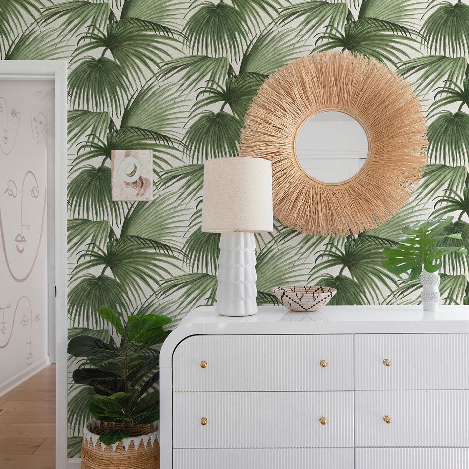 Mitchell Black x Megan Molten Pawley's Island Palms Wallpaper