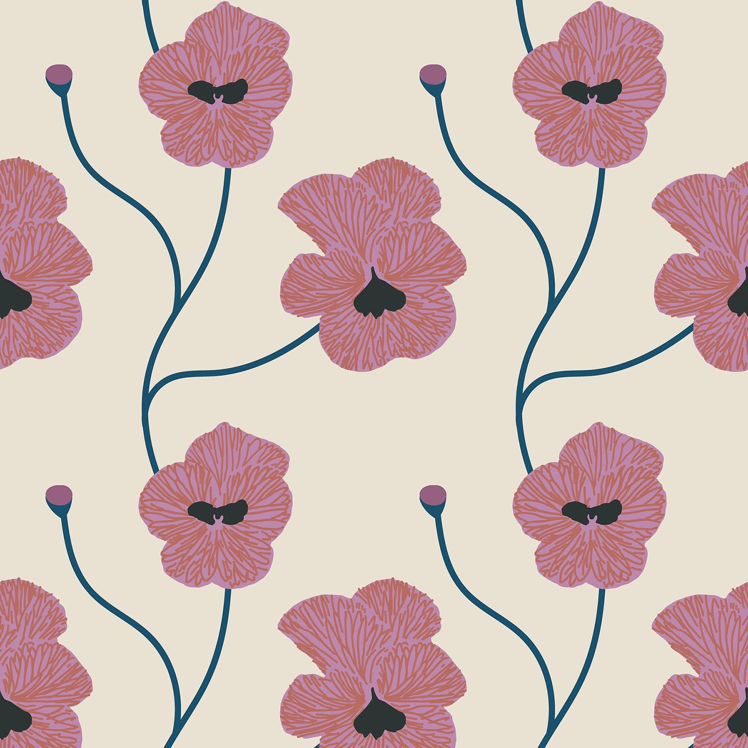 Mitchell Black x Natalie Papier Flourish Wallpaper