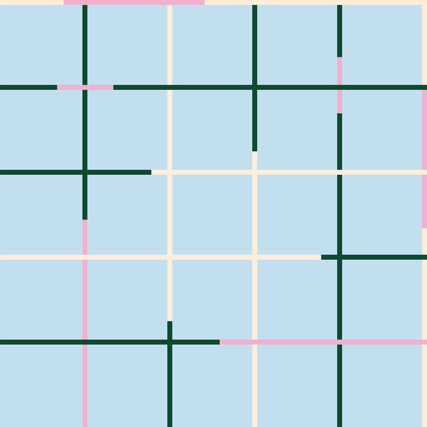 Mitchell Black x Poketo Grid Wallpaper