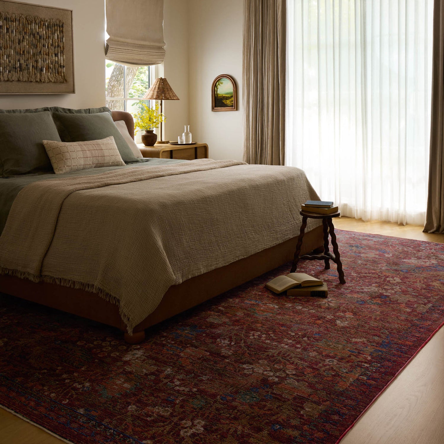 Loloi Winchester Ruby/Mushroom Power Loomed Rug